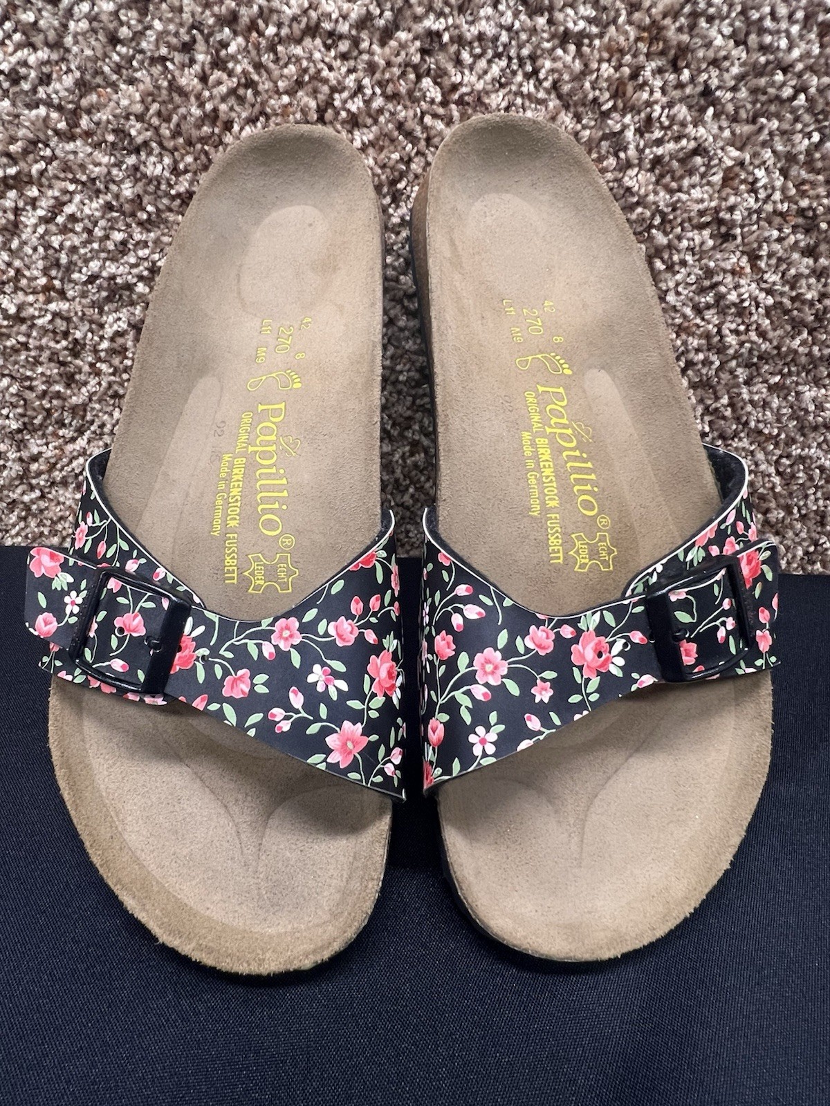 Birkenstock Papillio Madrid Multi-colored floral Birko-flor sandals Size 42 New