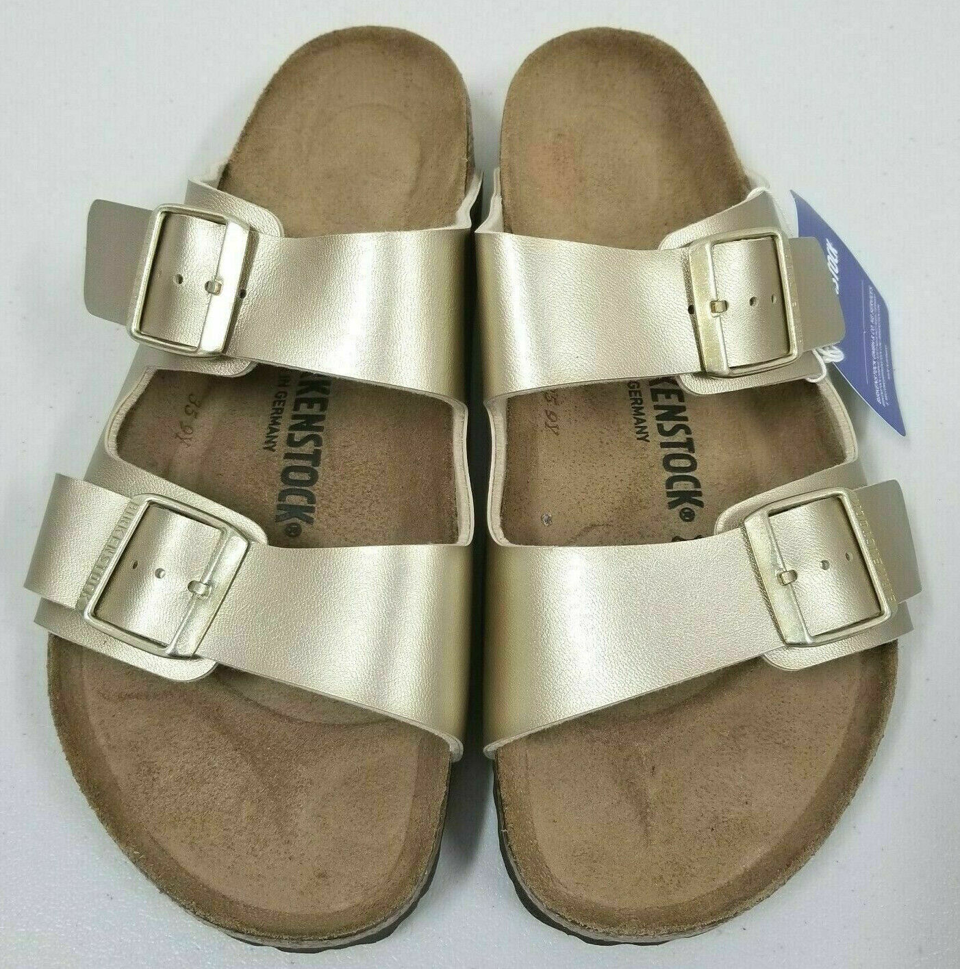 Birkenstock New with Box Arizona Gold Birko-Flor Regular Width – Select Size