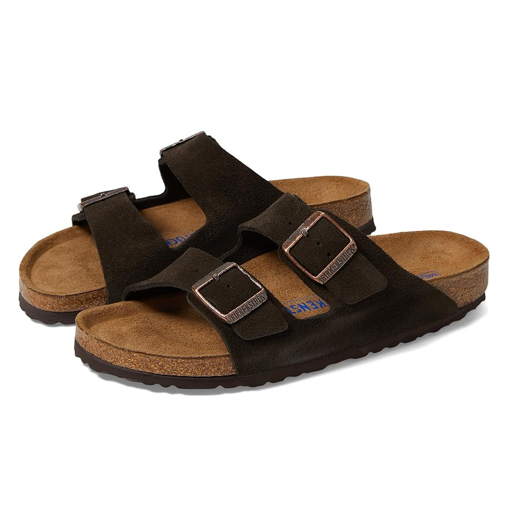 Birkenstock Arizona Mocha Classic Suede Soft Footbed Sandals Women’s Shoes