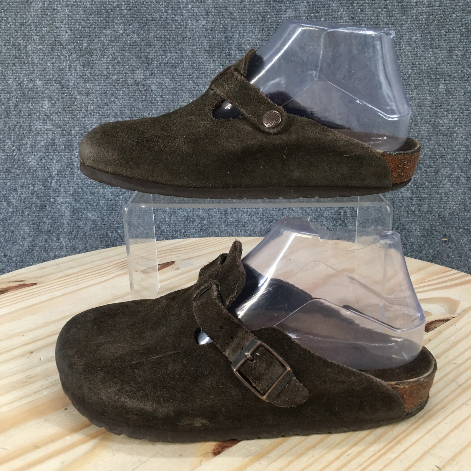 Birkenstock Boston Shoes Womens 35 Mule Clogs Slip On Closed Toe Casual Brown