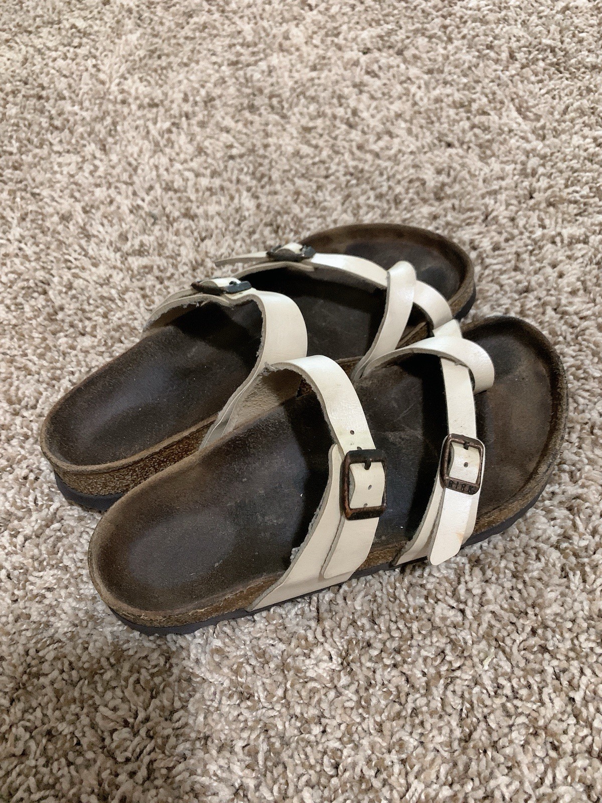 Birkenstock Mayari Womens Pearl Toe Loop Sandals Slides Size 38 Regular Ladies 7