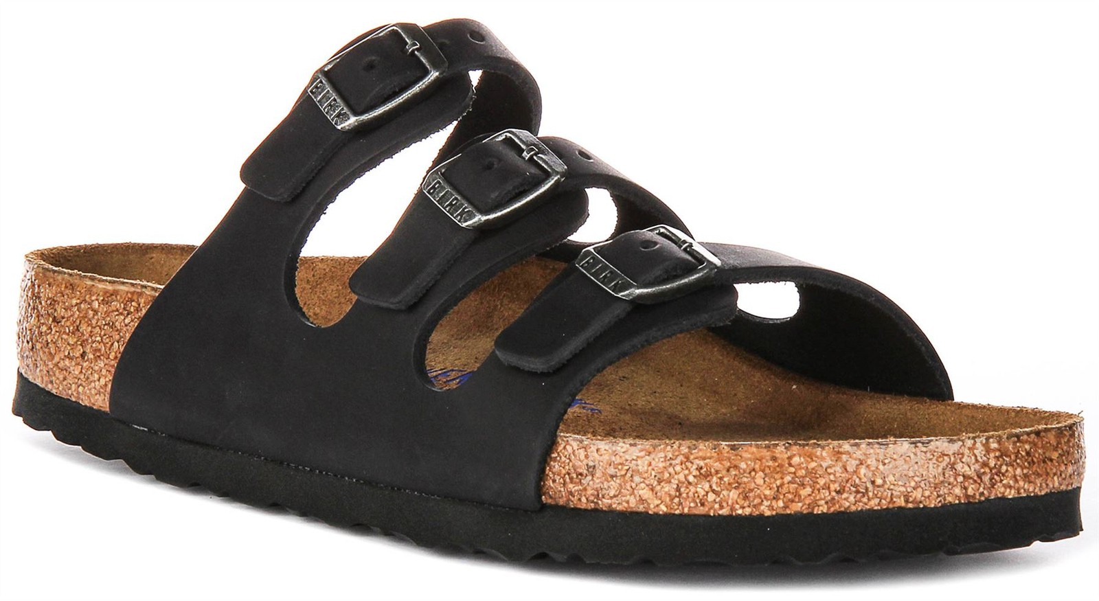 Birkenstock Florida Buckle Regular Slip On Womens Sandals Black US 6 – 11