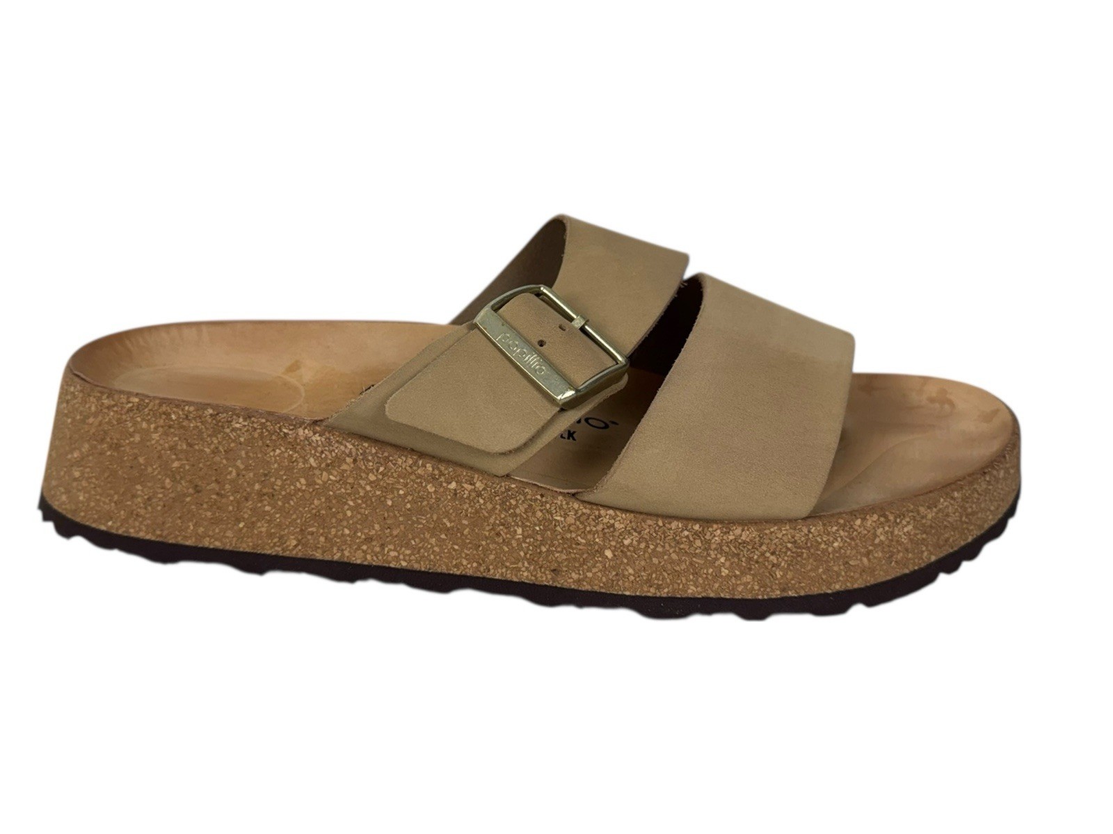 Birkenstock Papillio Almina Nubuck Leather Platform Sandal Tan Brown L 11 M 9