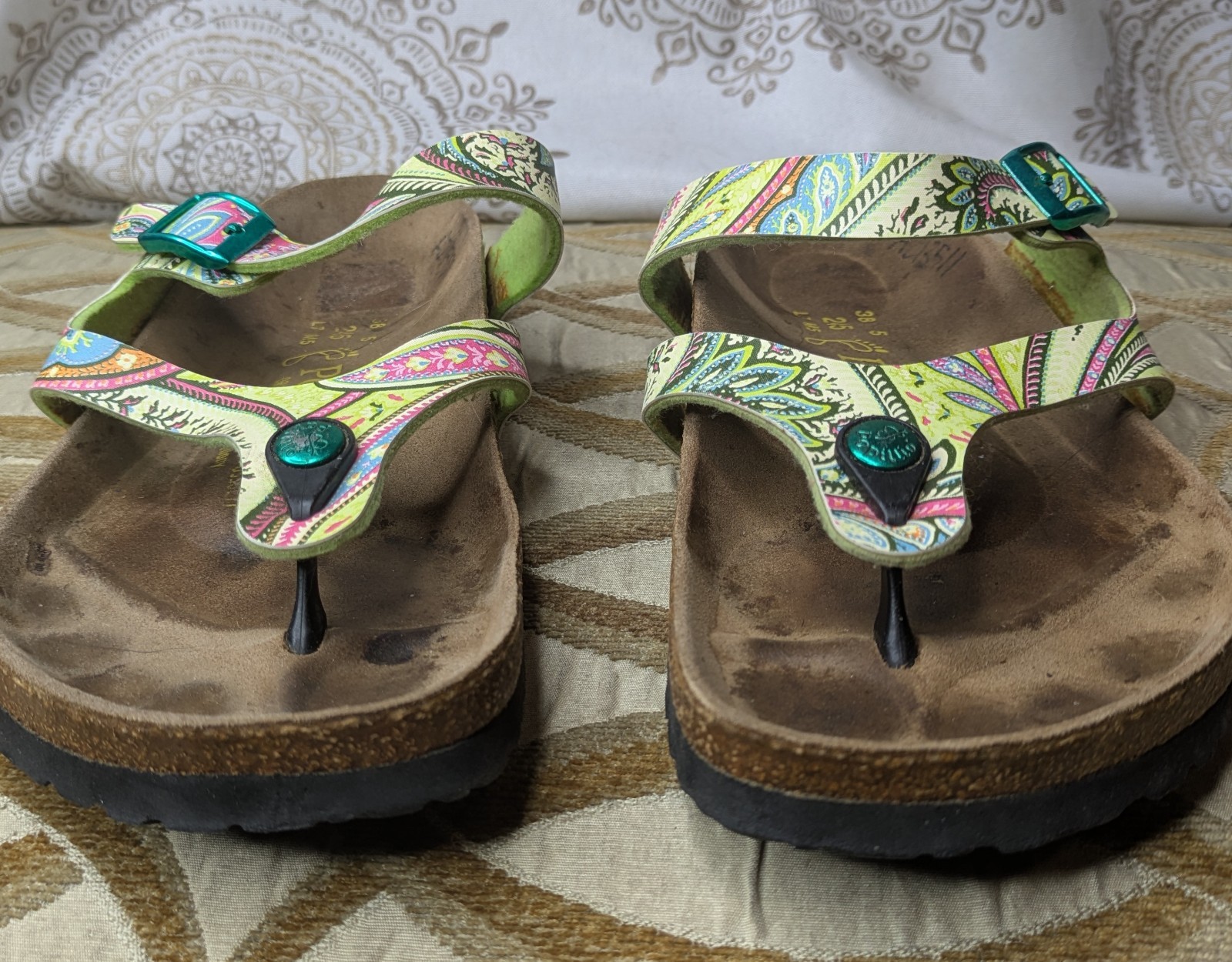 Birkenstock Papillio Women’s Multicolor Thong Strap Sandals  Size 38R