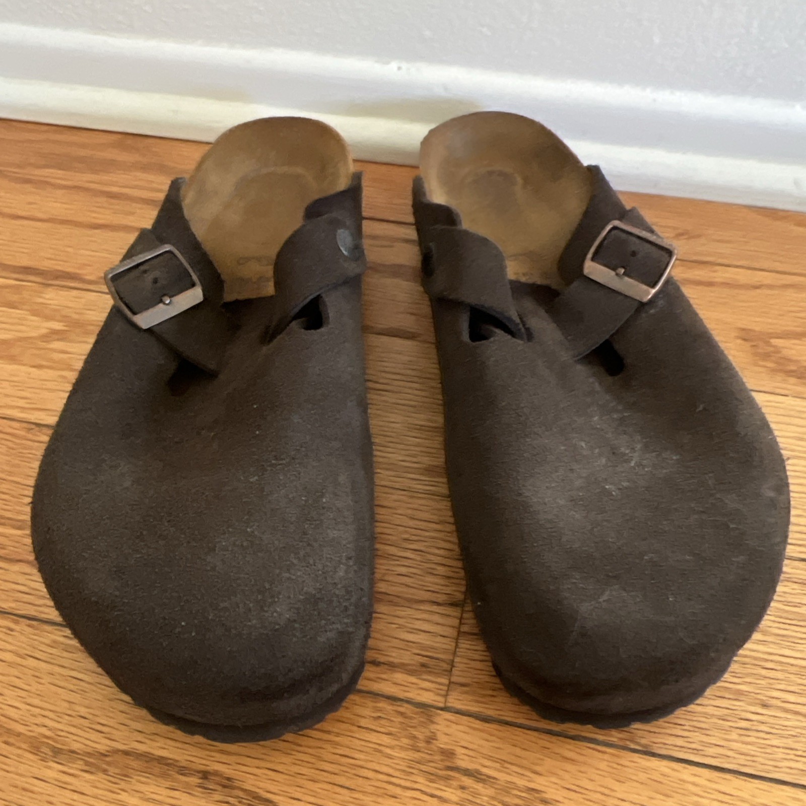 Birkenstock Boston Soft Footbed Brown Suede Leather EU 41 NWOT New