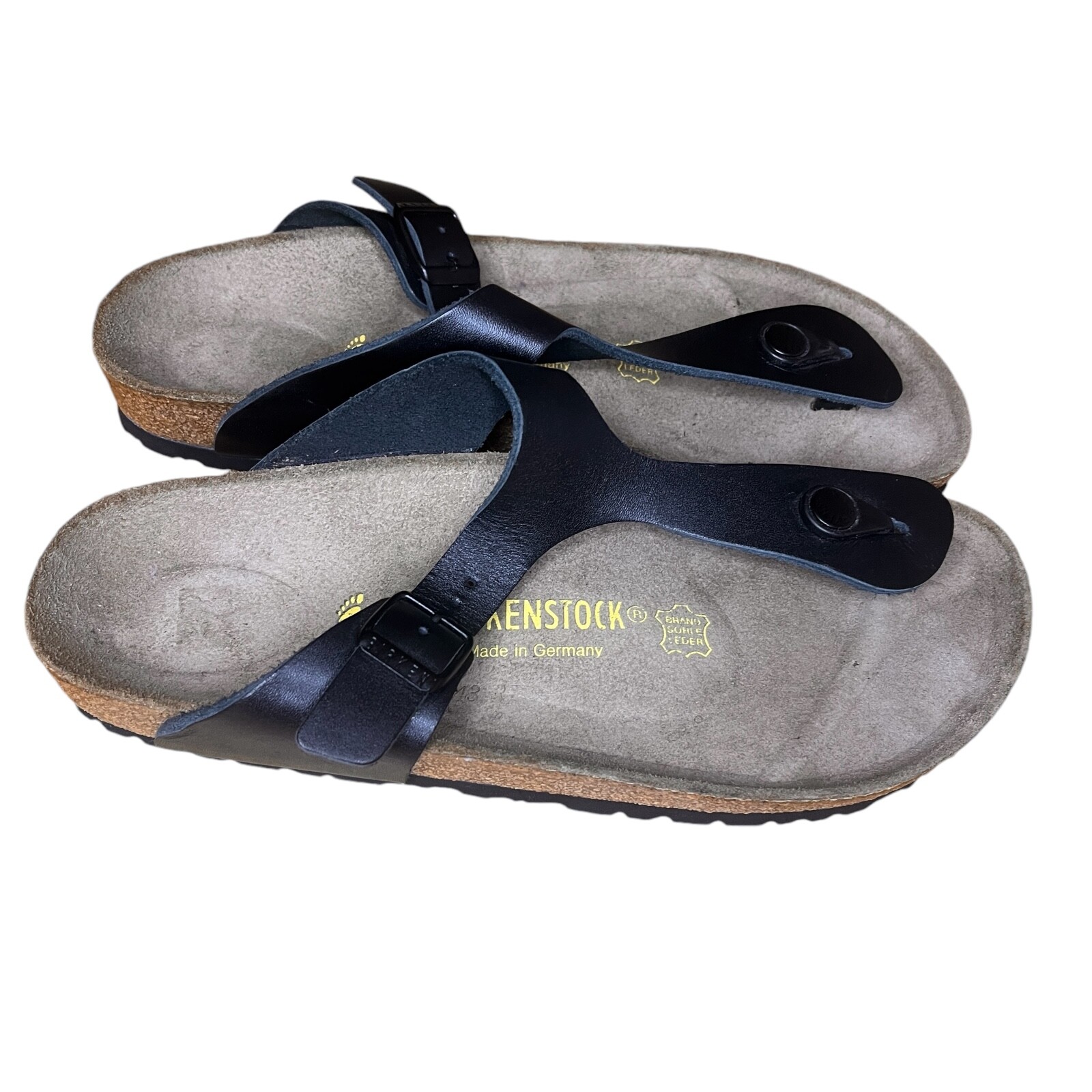 Birkenstock Gizeh Big Buckle Leather U.S. Size Women-9 Black NEW