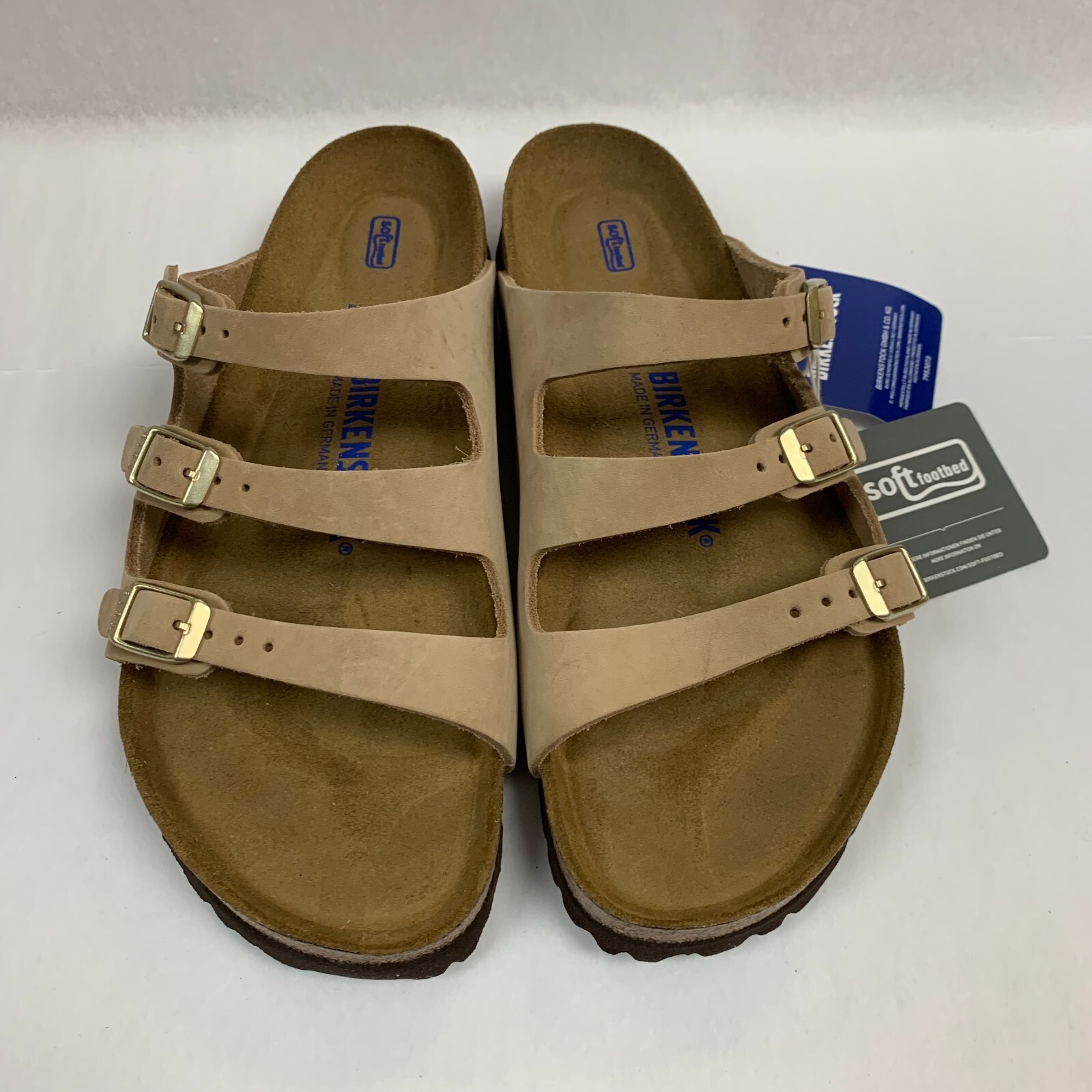 Birkenstock New w/o Box Florida Sandcastle Nubuck Soft Footbed Reg – Select Size