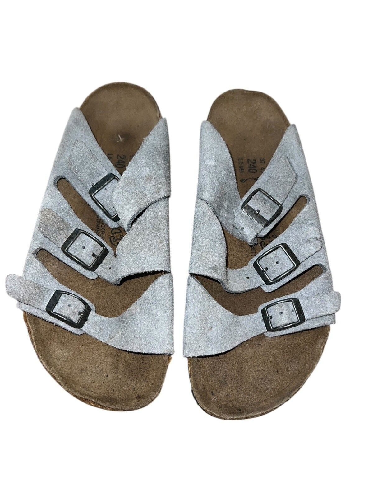 Birkenstock Berki’s Sandals Grey Suede 37 Germany 240 L6 M4 Florida