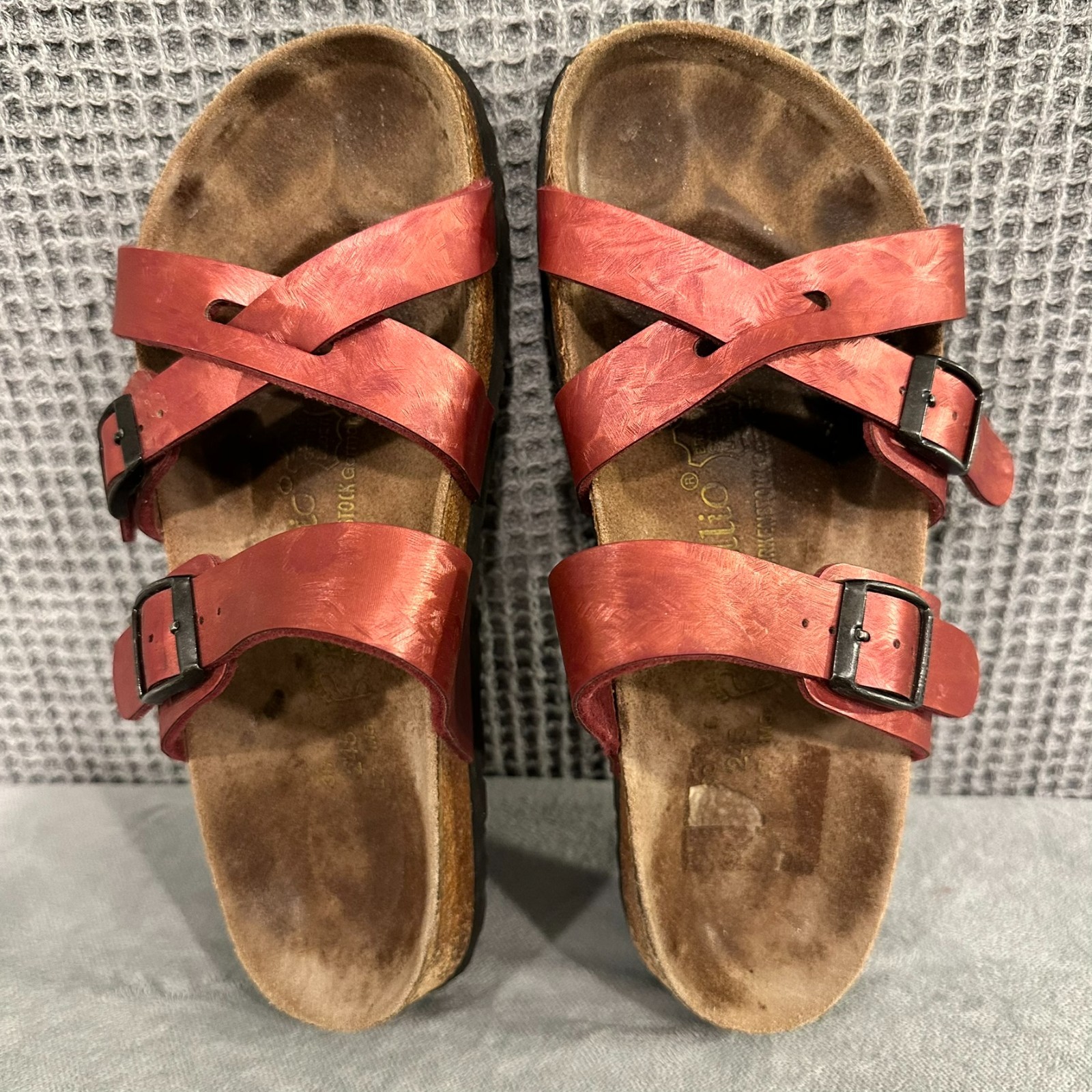 Birkenstock Papillio Red Rose Metallic Sandals Size EU 38 (US Women’s 7–7.5)