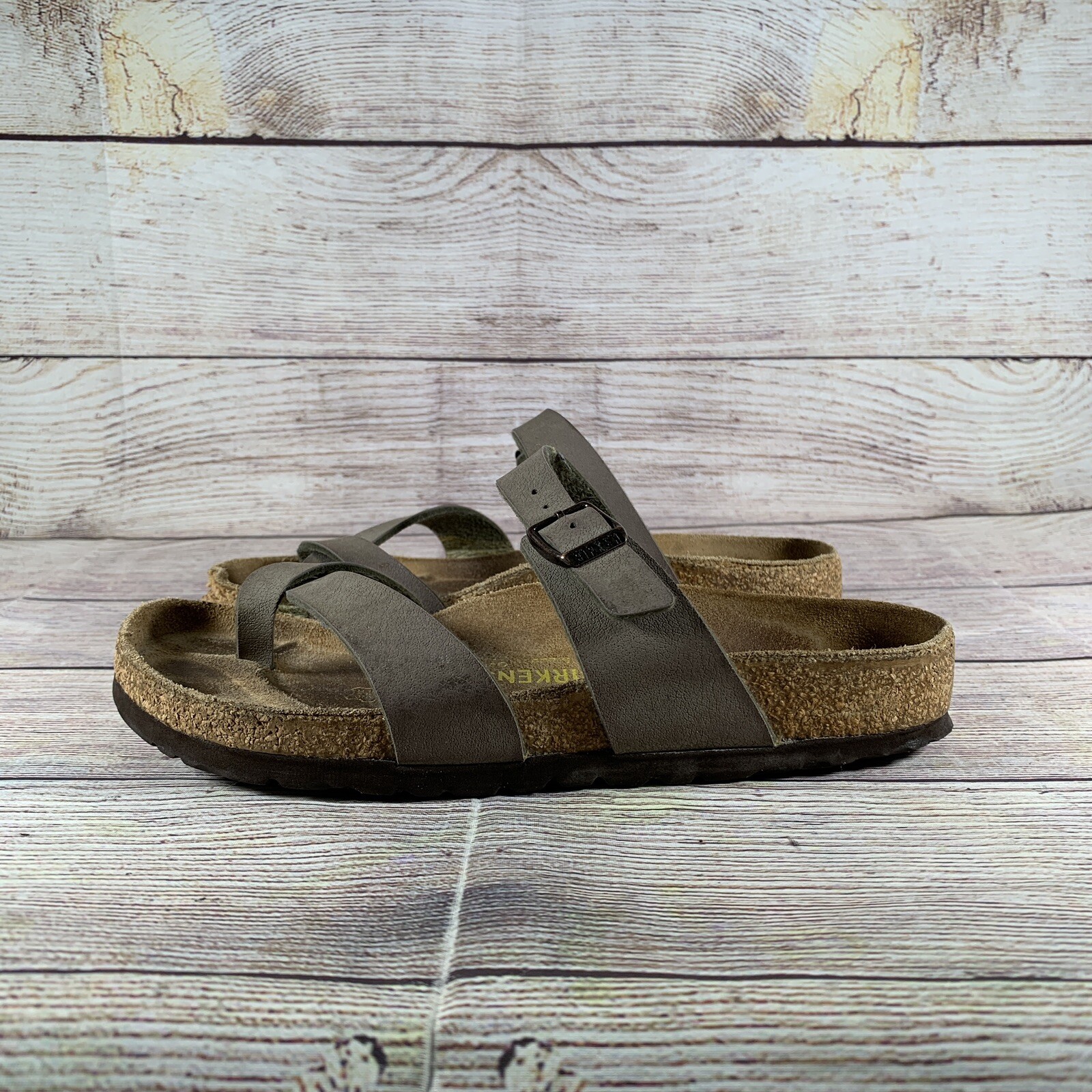 Birkenstock Mayari Womens 5 36 Brown Loop Sandals Distressed