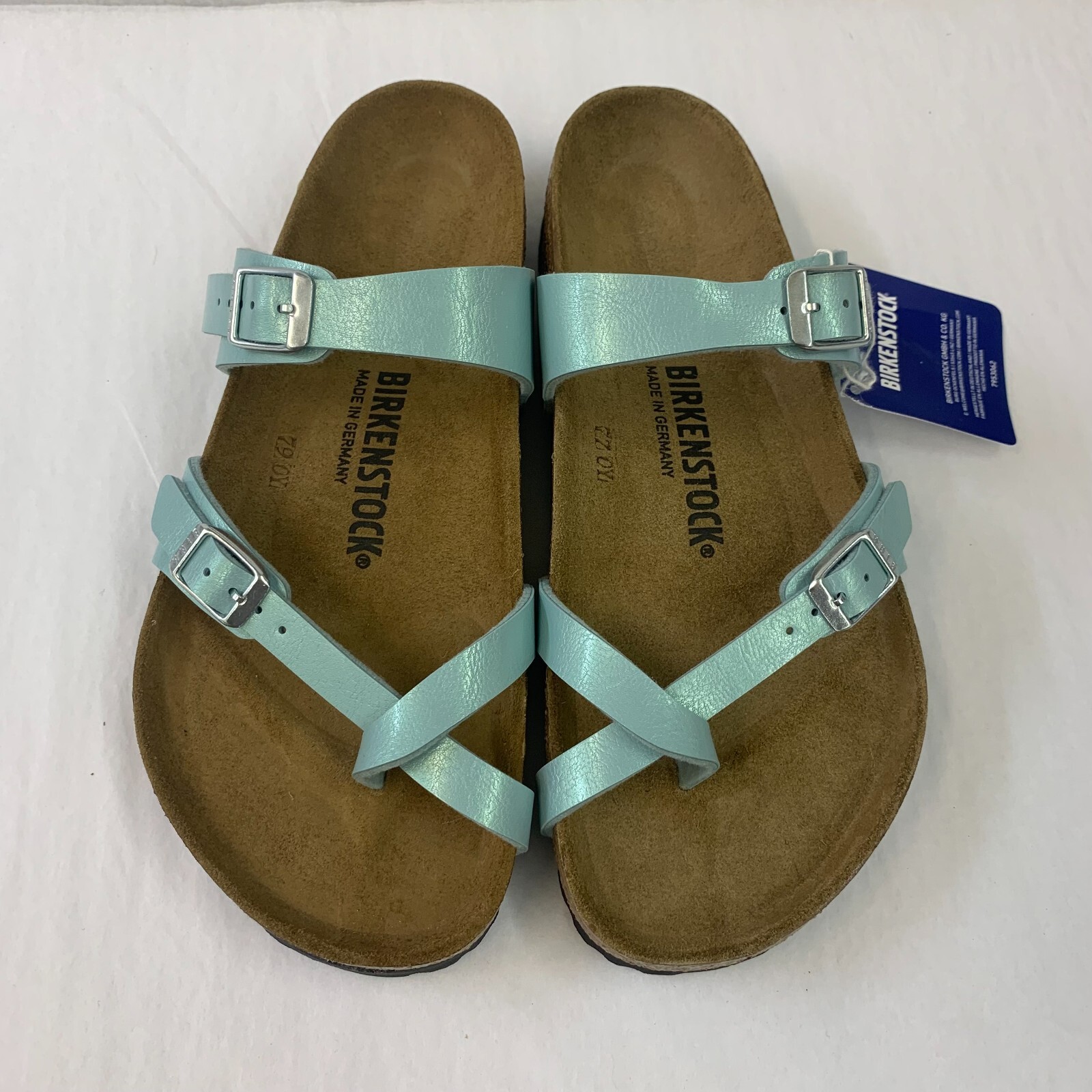 Birkenstock New w/ Box Mayari Graceful Faded Aqua Birko-Flor Regular Select Size