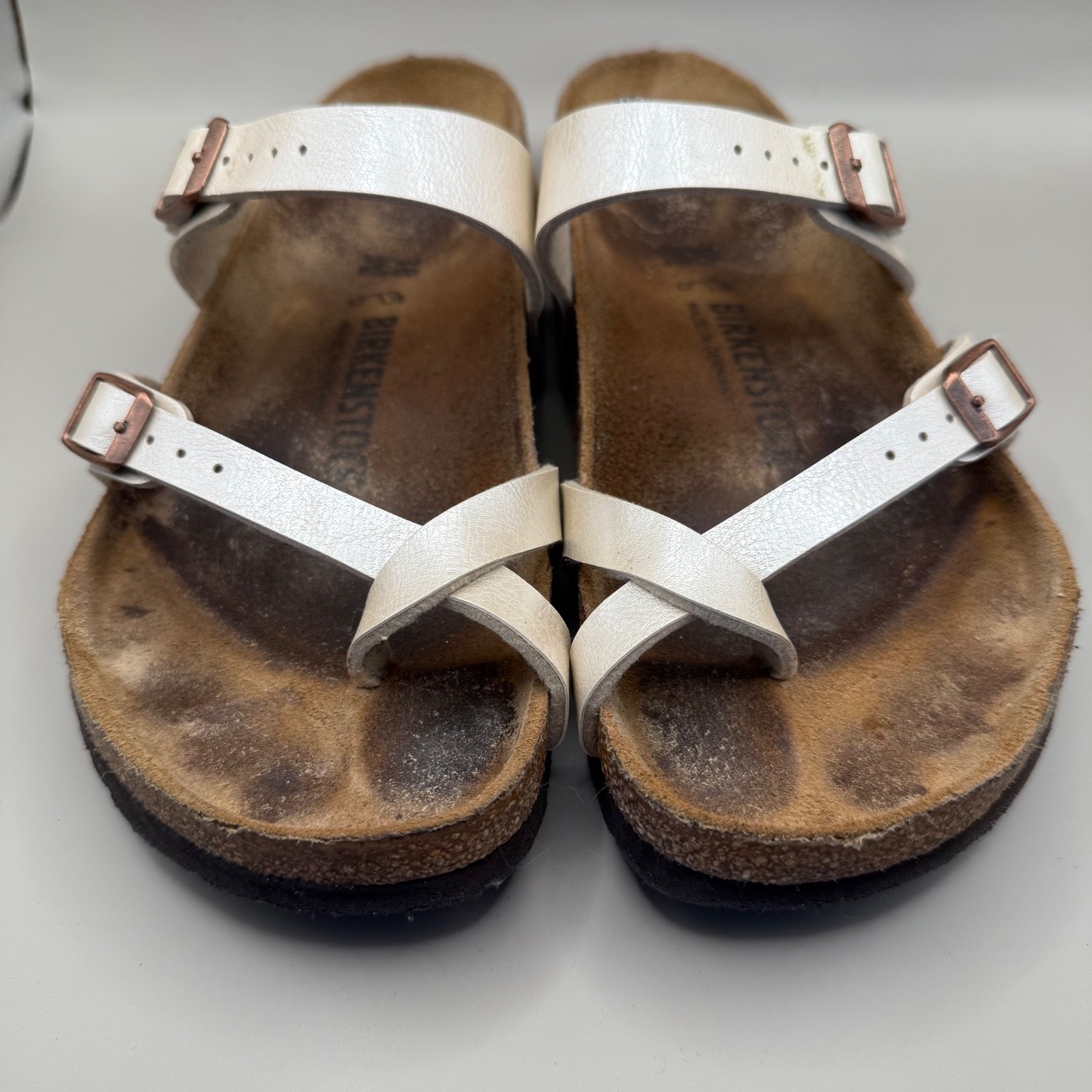 Birkenstock Mayari Birko-Flor  Sandals Women’s SZ US 7 EU 38 Pearl Regular