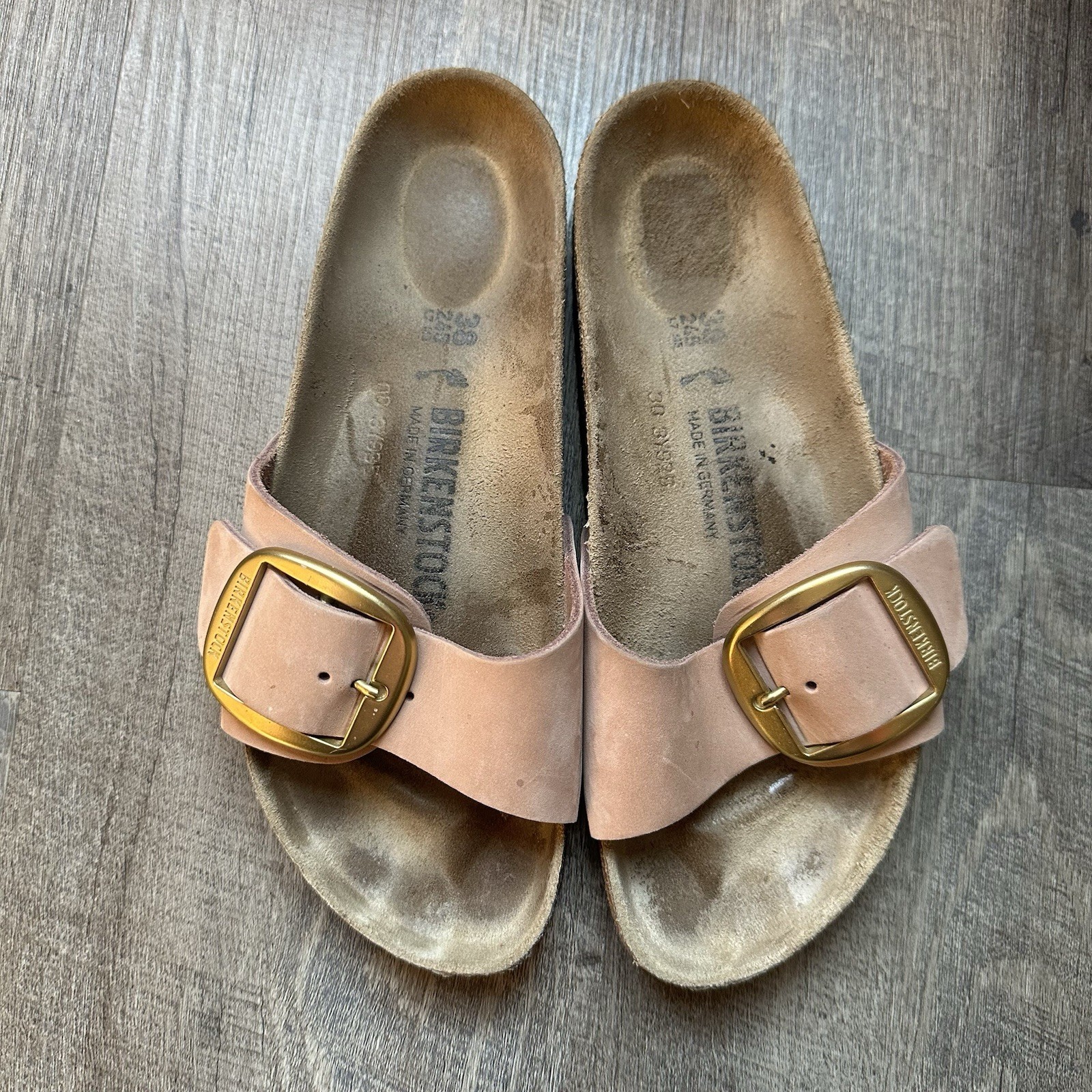 Birkenstock Madrid Big Buckle Slip On Sandals  Womens 38EU 7US  Rose Nubuck