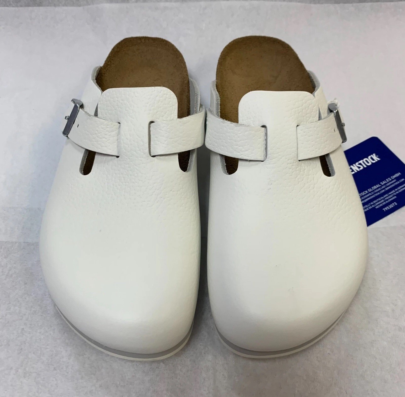 Birkenstock Boston Pro Natural Leather (White) Men’s Sandals 1025992