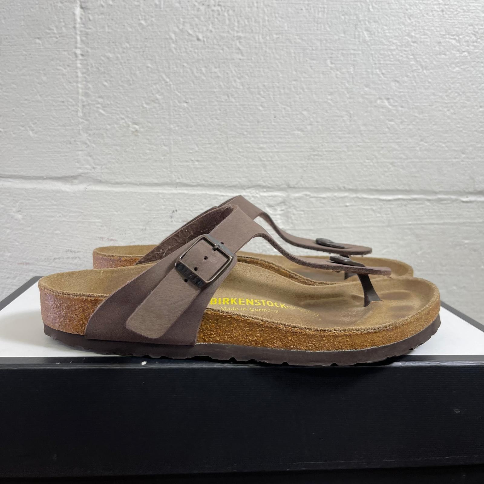 Birkenstock Gizeh Mocha Thong Sandals Slide Slip On Women’s Size 39 EU/8 US