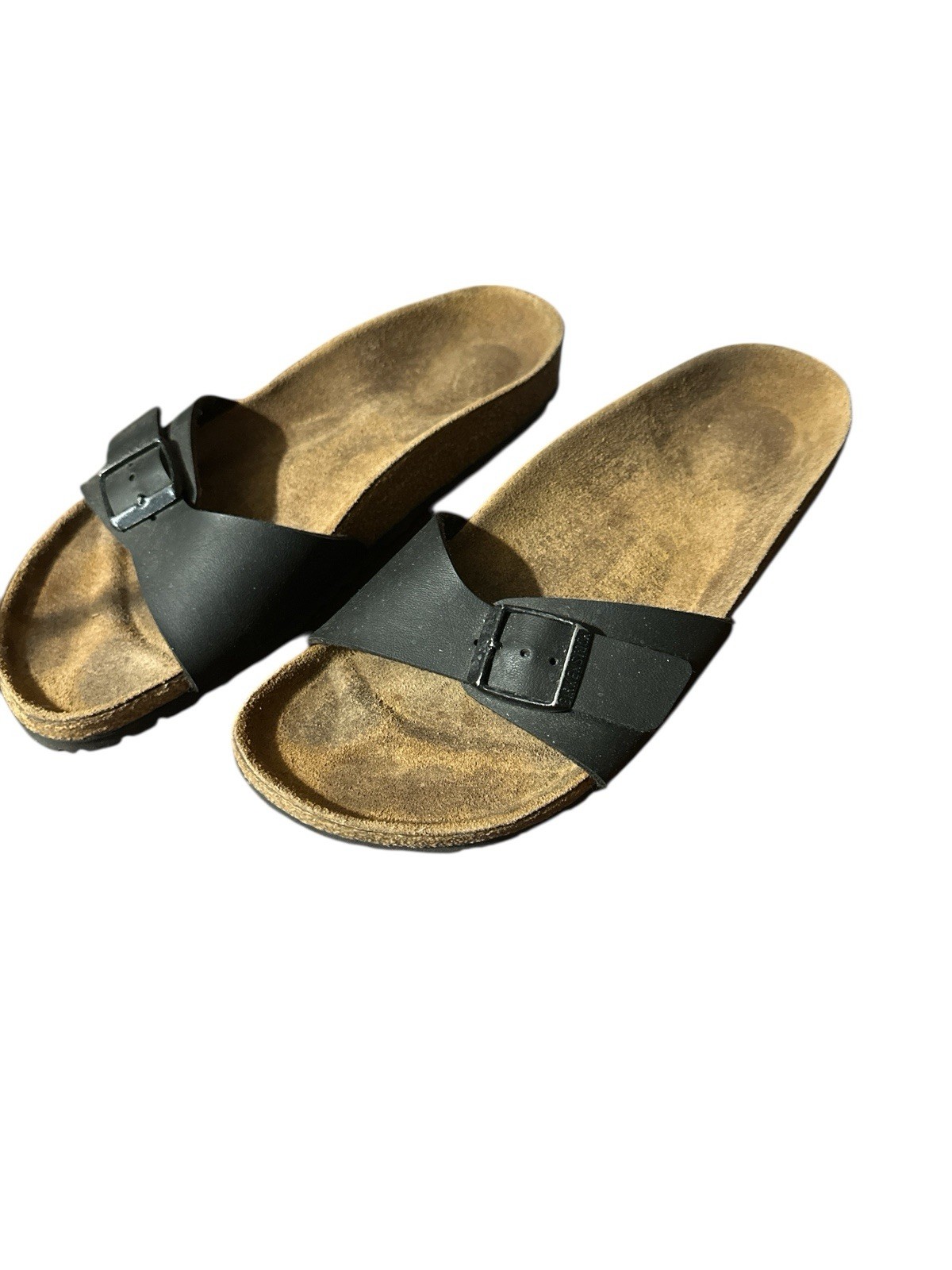 Birkenstock Madrid Slides Sandals Women’s Size 38 / L 7 Black Leather Flip Flop