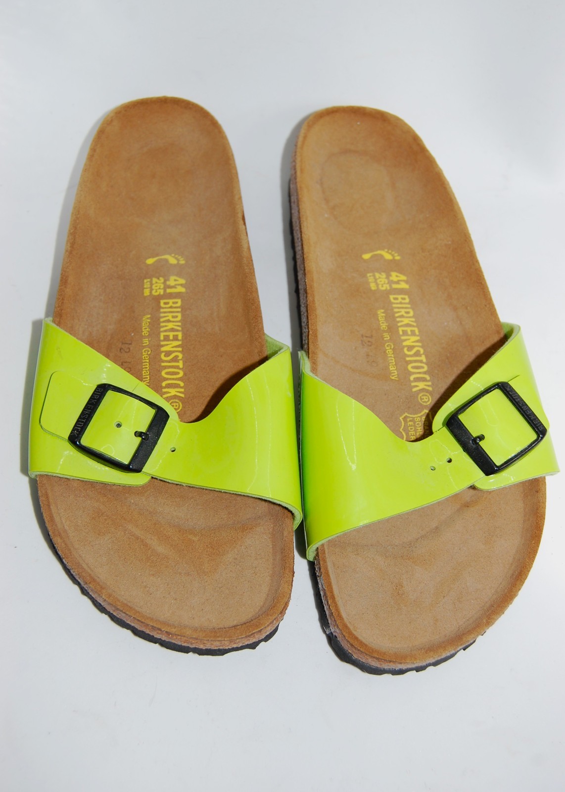 Birkenstock Madrid one strap buckle womens sandal; bright green; size 41 N/M new