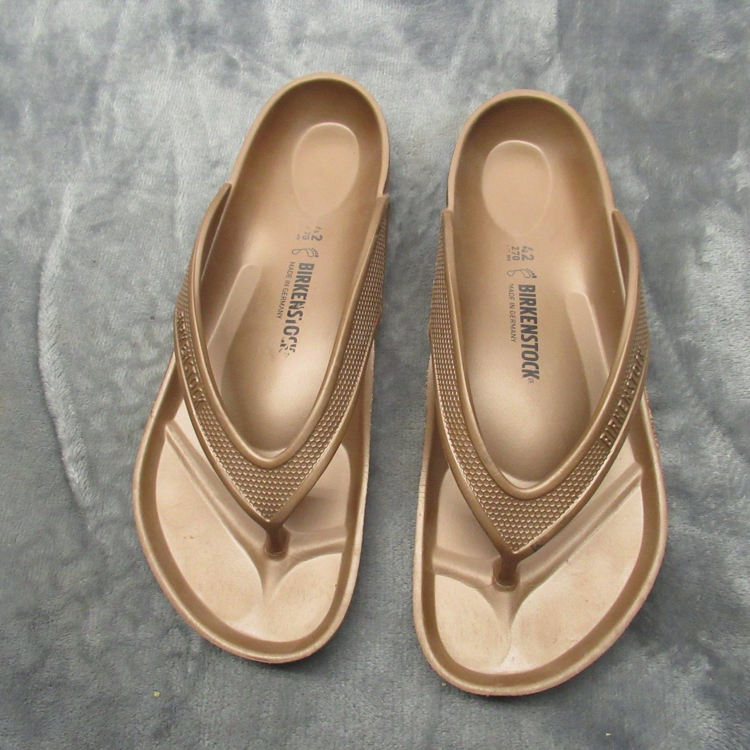 Birkenstock Honolulu Sandals Women 11 Rose Gold Metallic EVA Lightweight Comfort