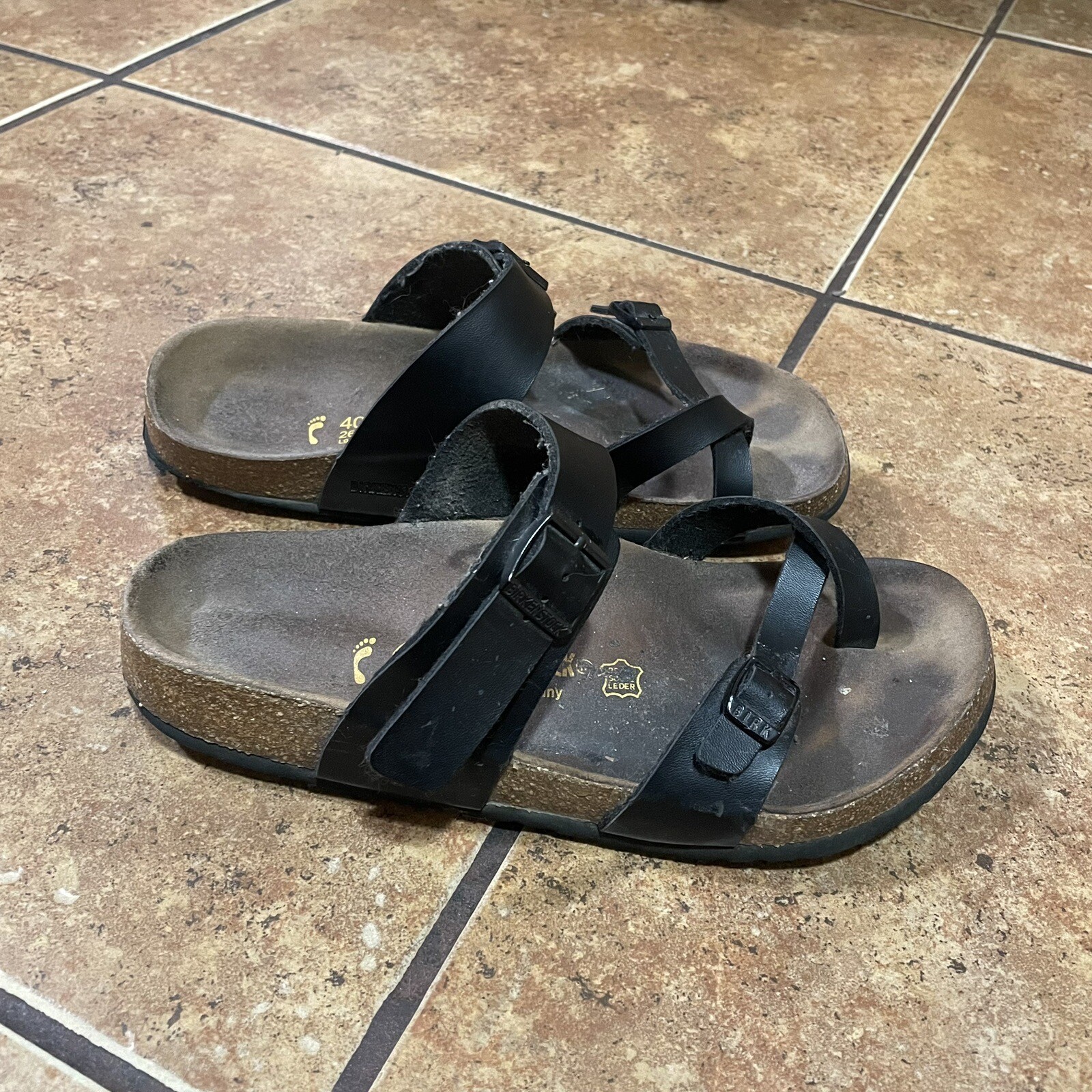 Birkenstock Women’s Sandals Mayari Black Leather Size US 9 EU40 Regular