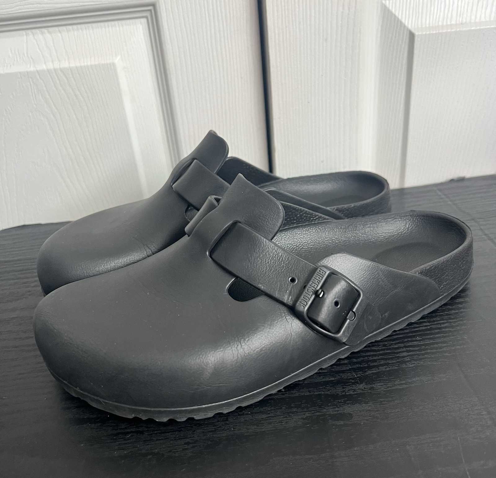 Birkenstock Boston Essentials EVA Women Clog Mule Shoe 41  US 10 Black Contoured