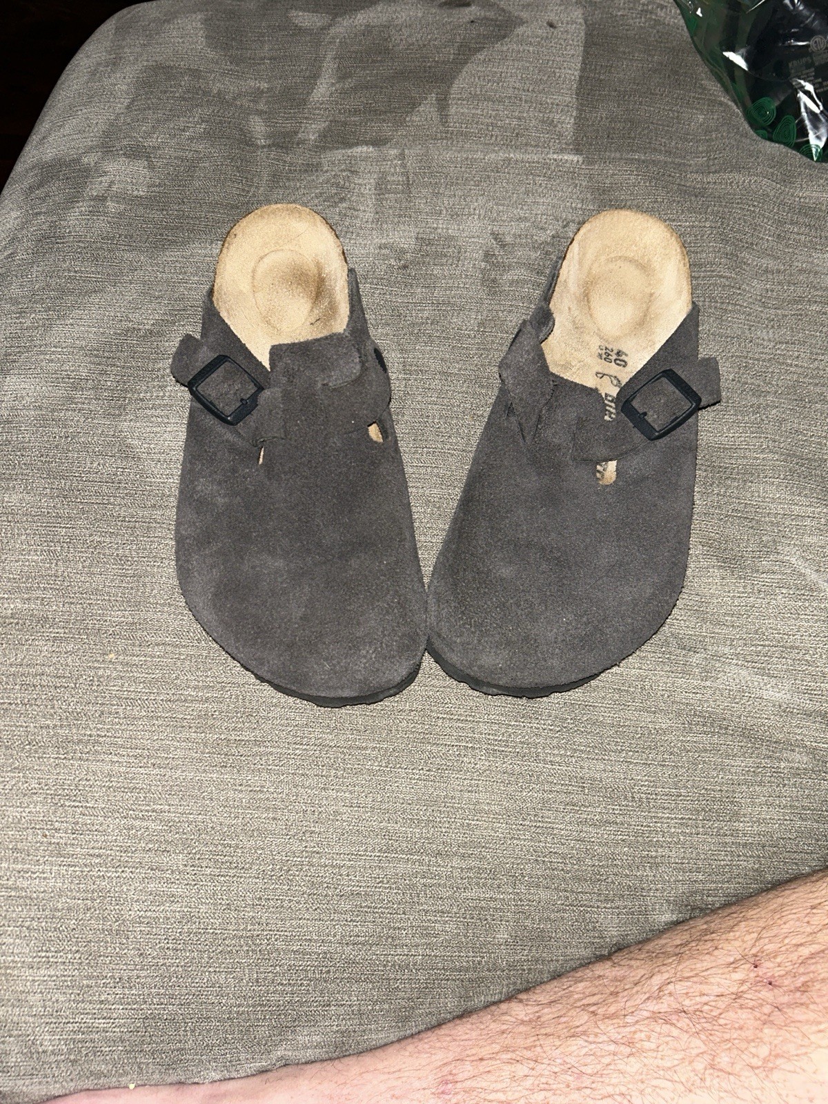 Birkenstock Boston Women’s Clogs Gray Suede Size 40/9 US