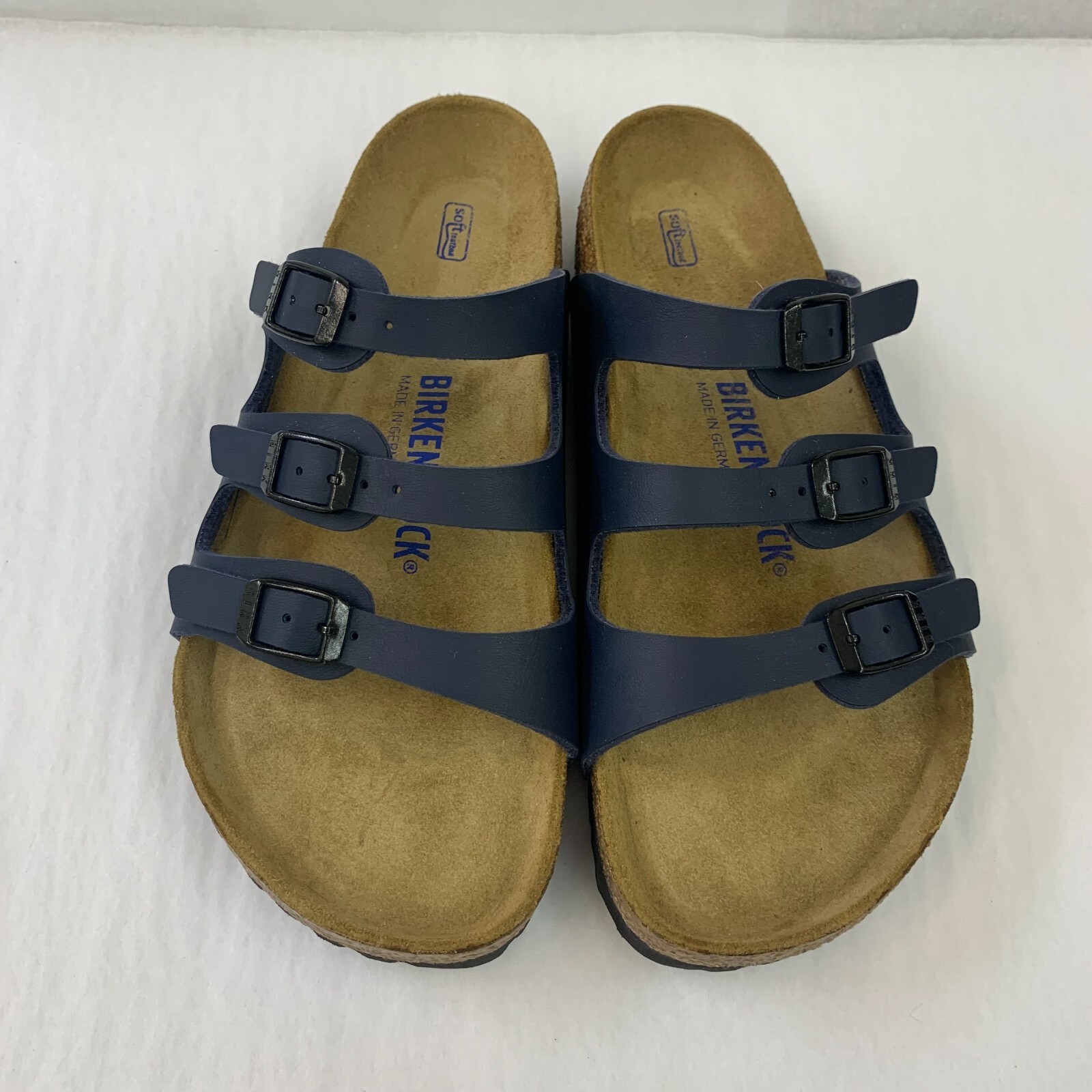 Birkenstock New w/ Box Florida Blue Birko Flor Soft Footbed Regular Select Size