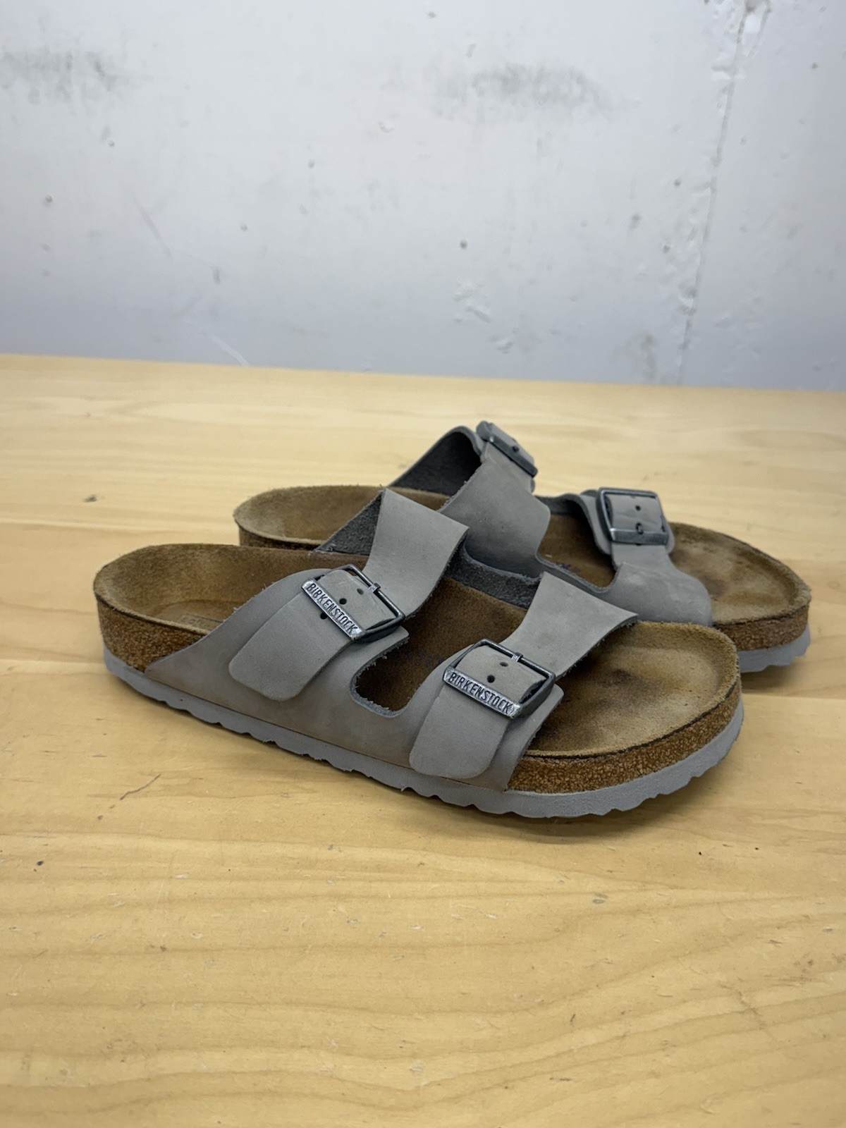 Birkenstock Arizona Soft Foot Bed Slide Womens Size 9 Sandal Dove Grey 1020973