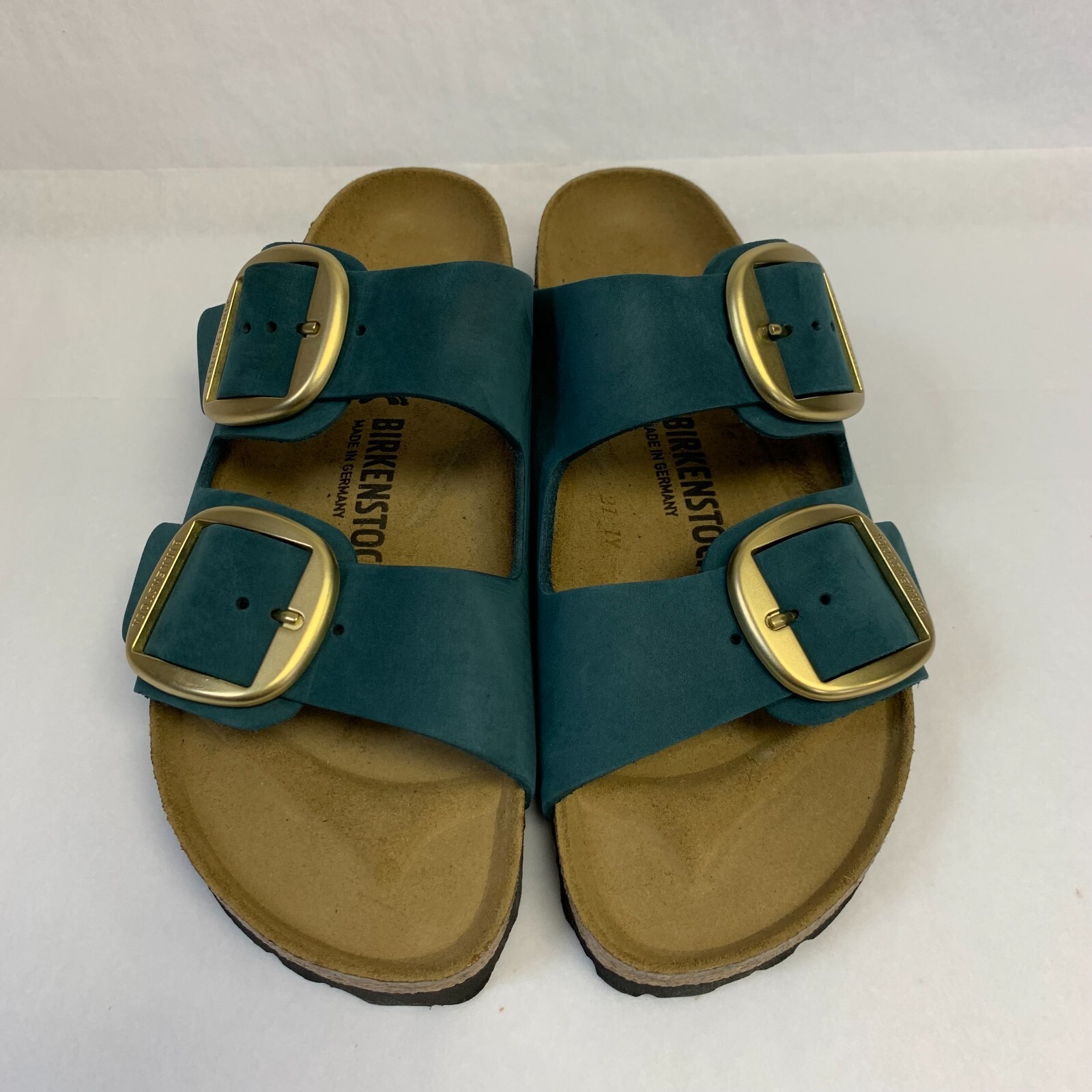Birkenstock New w/o Box Arizona Big Buckle Dark Teal Nubuck Narrow – Select Size