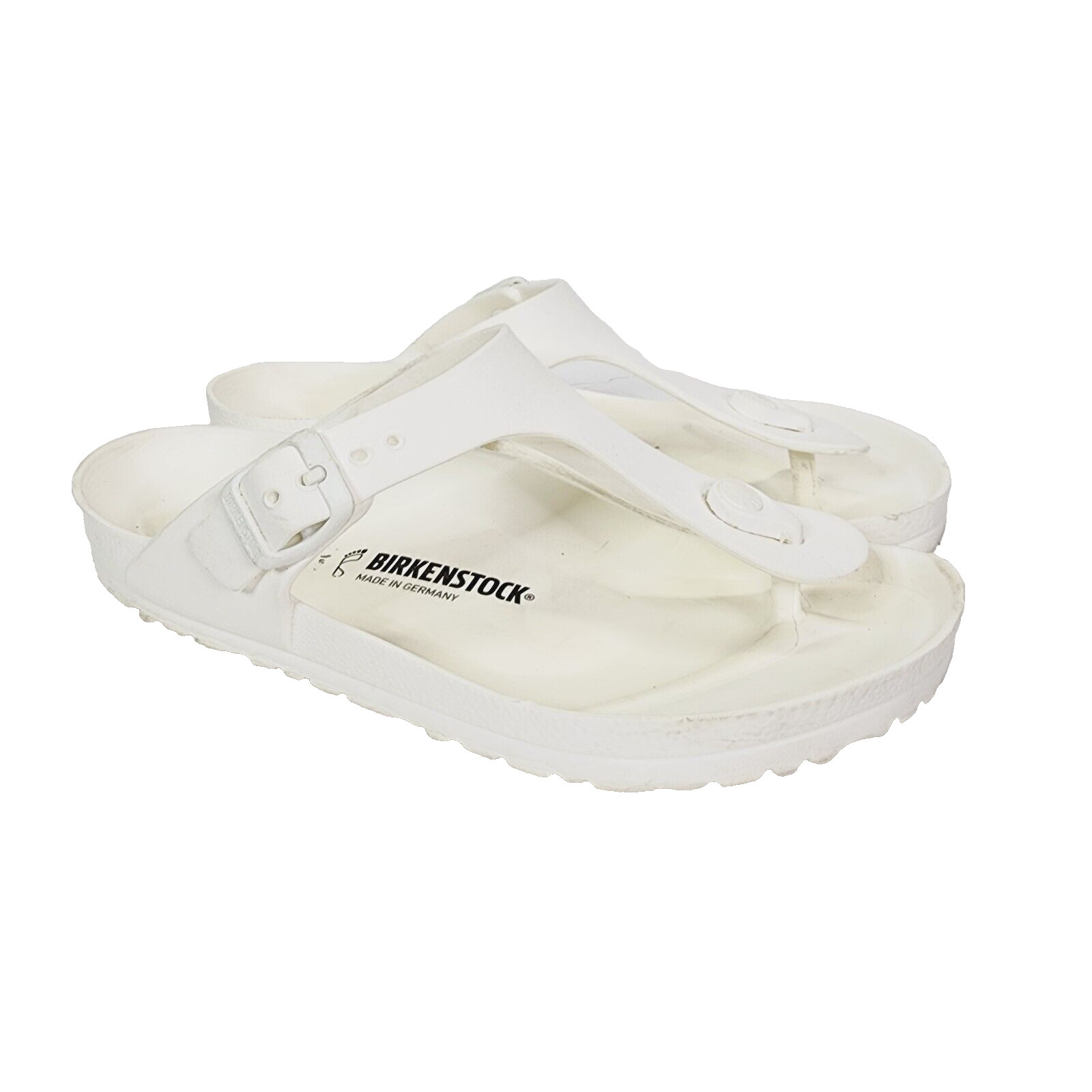 Birkenstock Gizeh Essentials EVA T Strap White Sandals Size 38 (US W7 M5)
