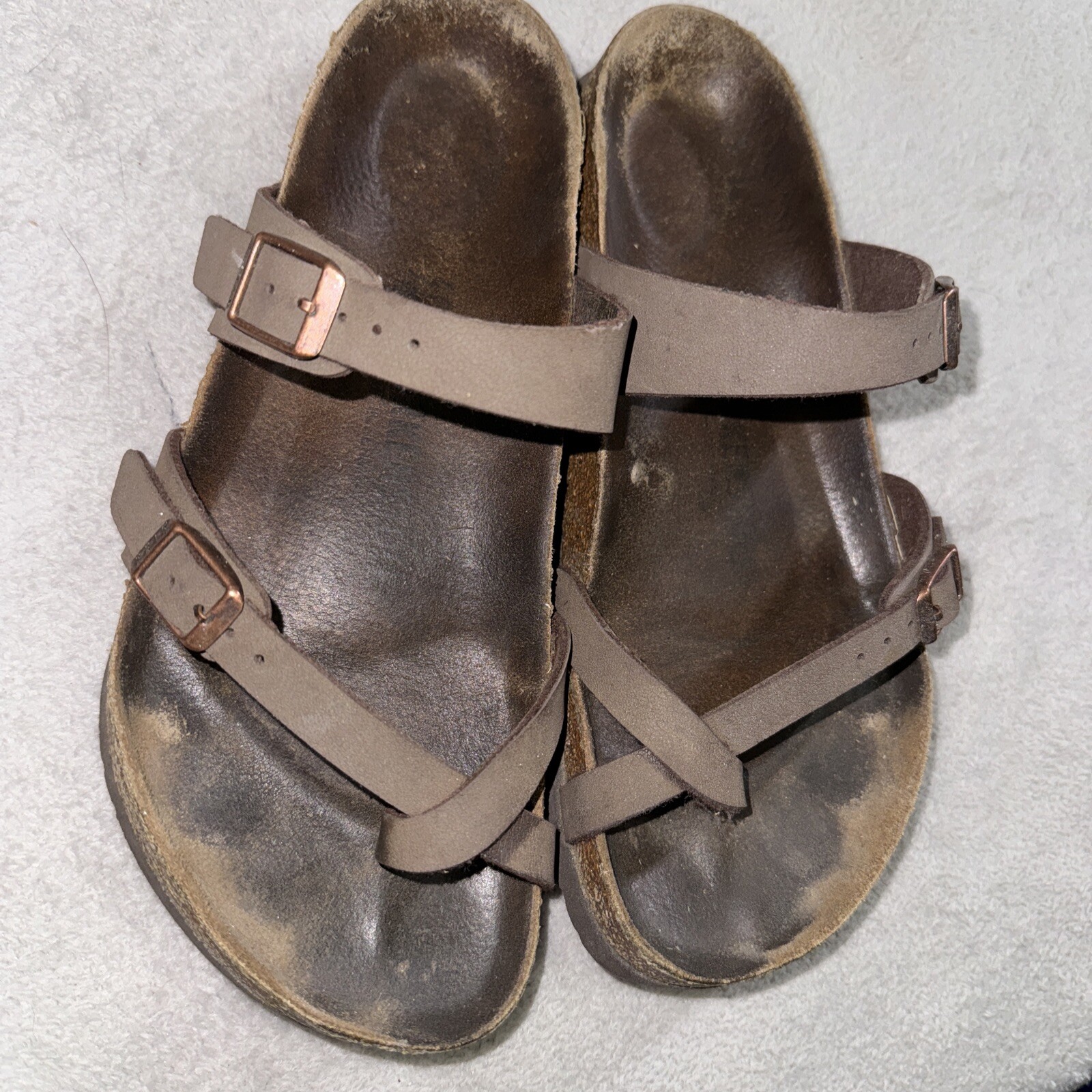 Birkenstock Mayari Mocha Birkibuc Brown Leather  – Women’s Size 40/9