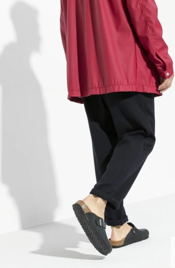 Birkenstock Boston Bs Color Black Waxy Leather Regular Wide