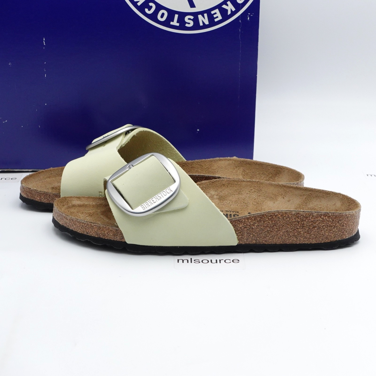 Size 8-8.5 Women’s / EUR 39 Birkenstock Madrid Big Buckle Nubuck Slide Sandals