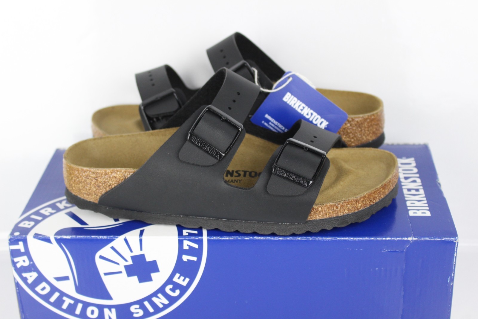Birkenstock Arizona Sandals Birko Flor Men’s Women’s Black Medium Narrow 0051793