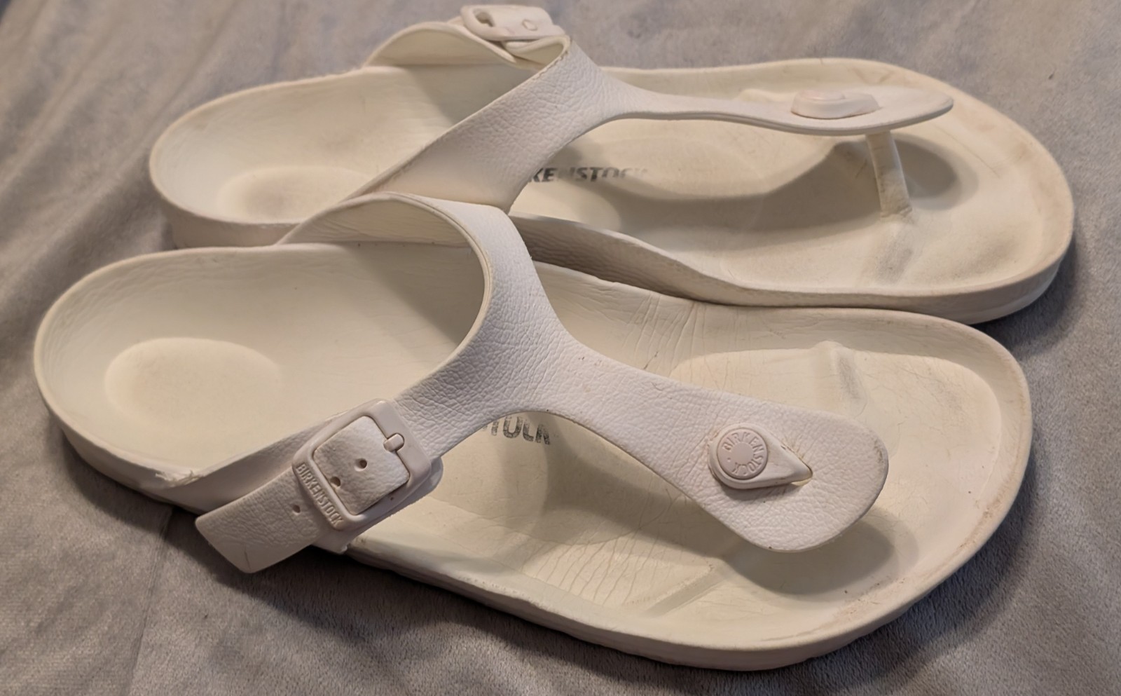 Birkenstock Gizeh Sandals Eva Sole White EU 40 260 Ladies Size 9 – Mens Size 7