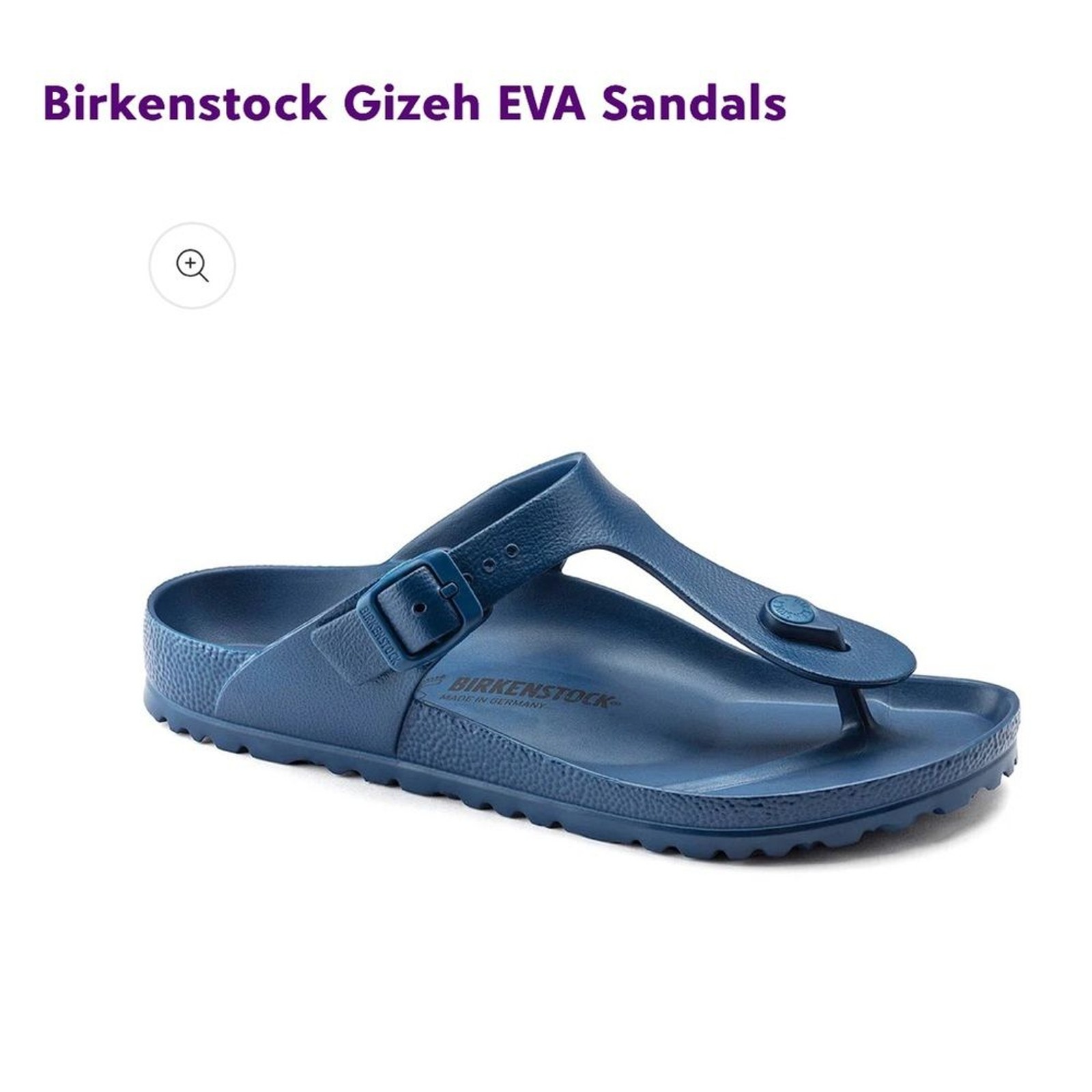 Birkenstock Women’s Gizeh EVA Sandals Blue flip flop plastic size 7 GUC summer