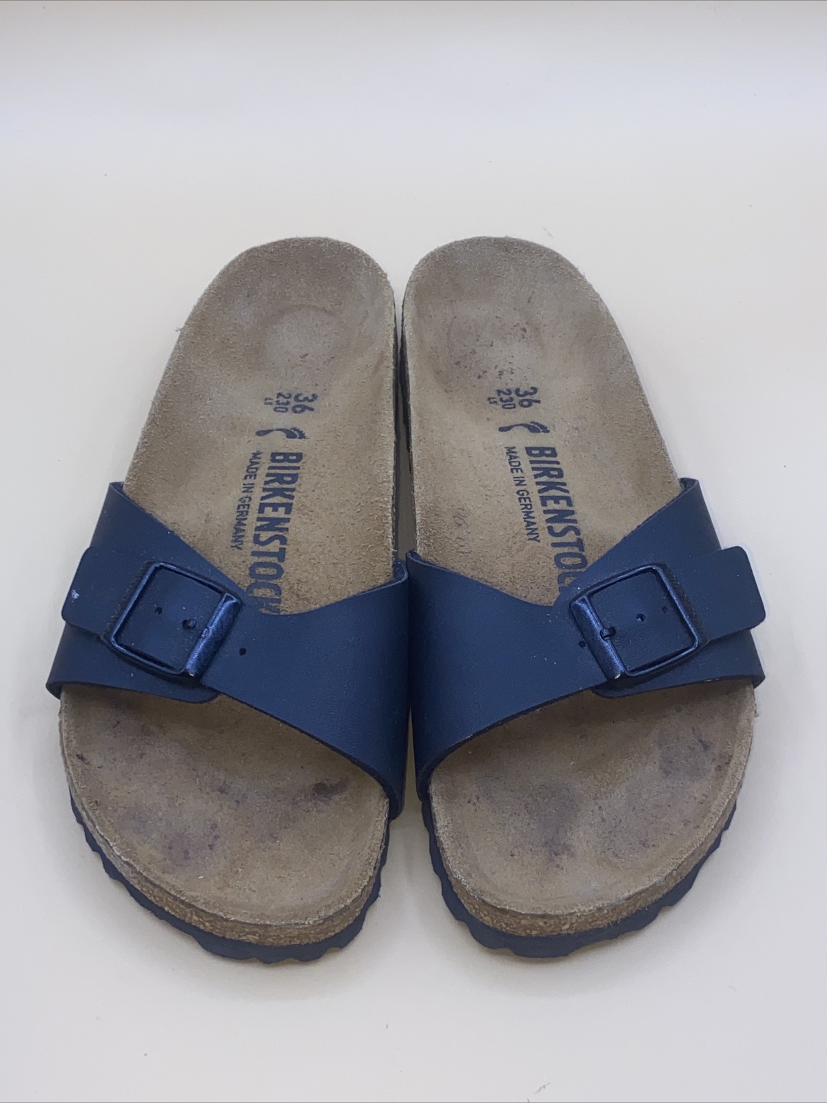 BIRKENSTOCK MADRID SANDALS- PATENT BLACK, SIZE EU 36 USL 5 USM 3 UK 3.5