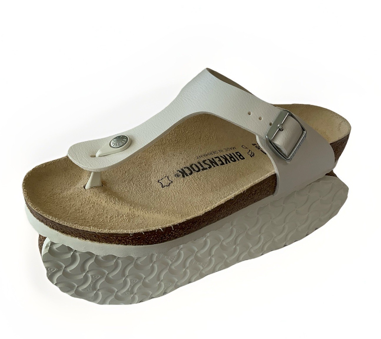 Birkenstock Gizeh White Sandals Flip Flops Comfort Support Womens  EU 41 US 10 M