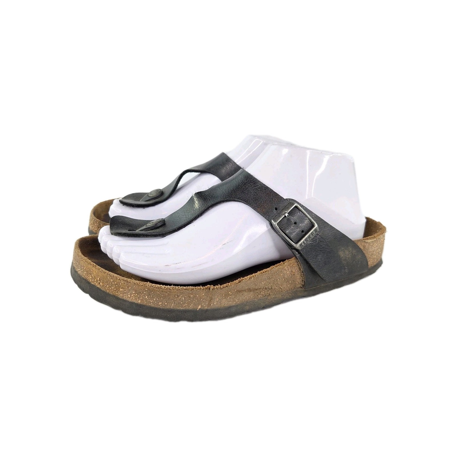 Birkenstock Gizeh Women’s Thong Sandals US 7 Black Birko-Flor Shoes