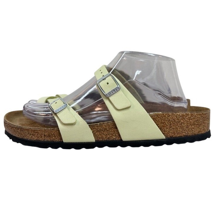 Birkenstock Mayari Sandals Women Size 40 Lime Green Multi Strap Slide Cork Beach