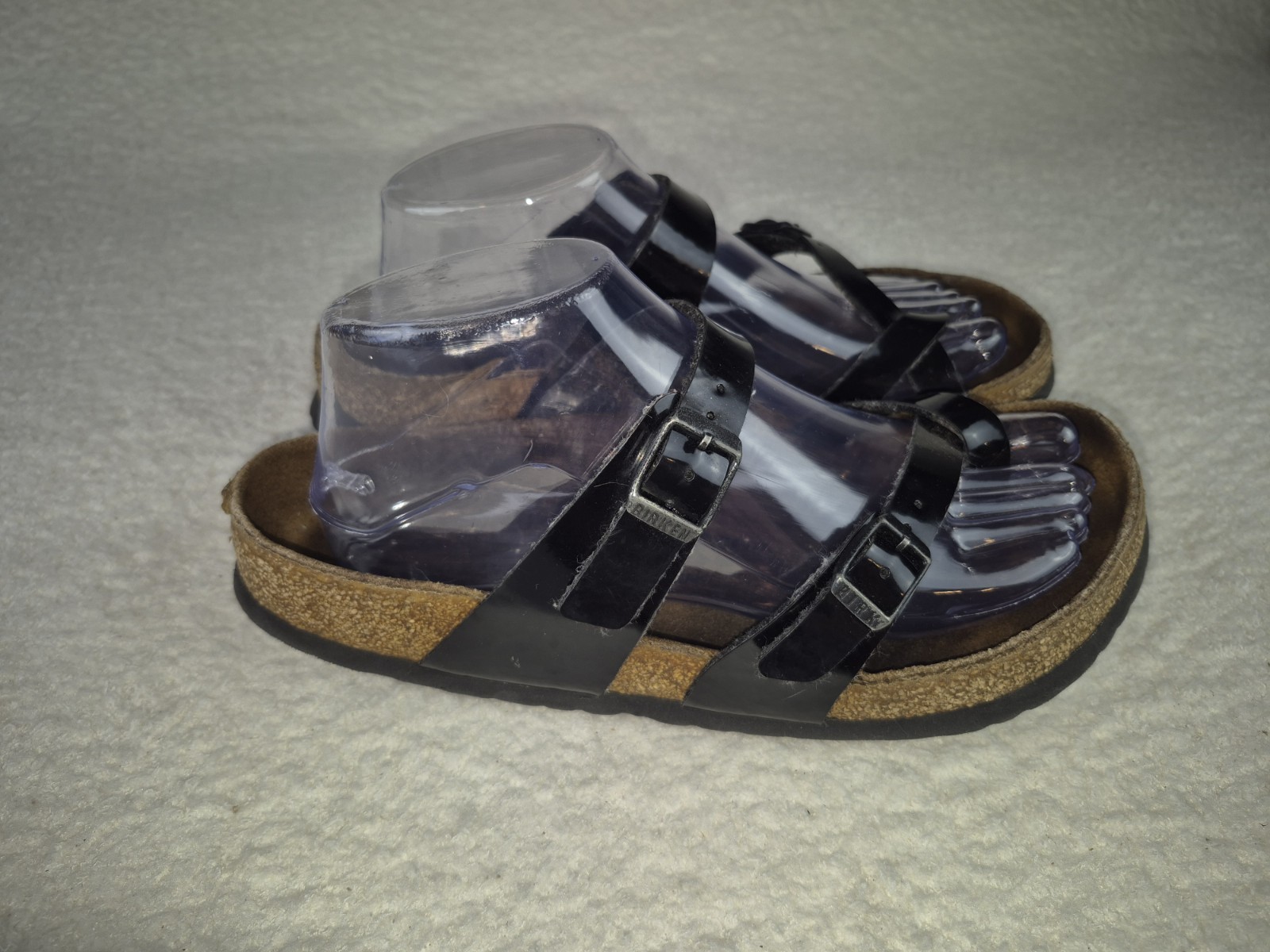 Birkenstock Mayari Black Patent Slip On Sandals Womens Size 7.5 US