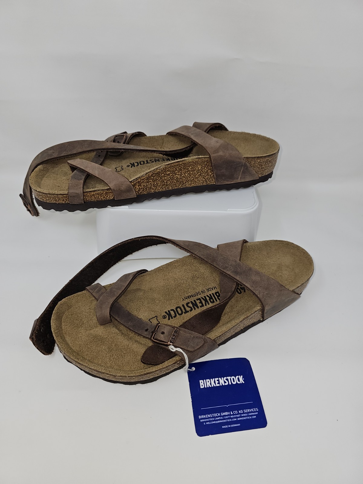 New BIRKENSTOCK Mayari Size 40 Regular Brown Leather Women’s Sandals
