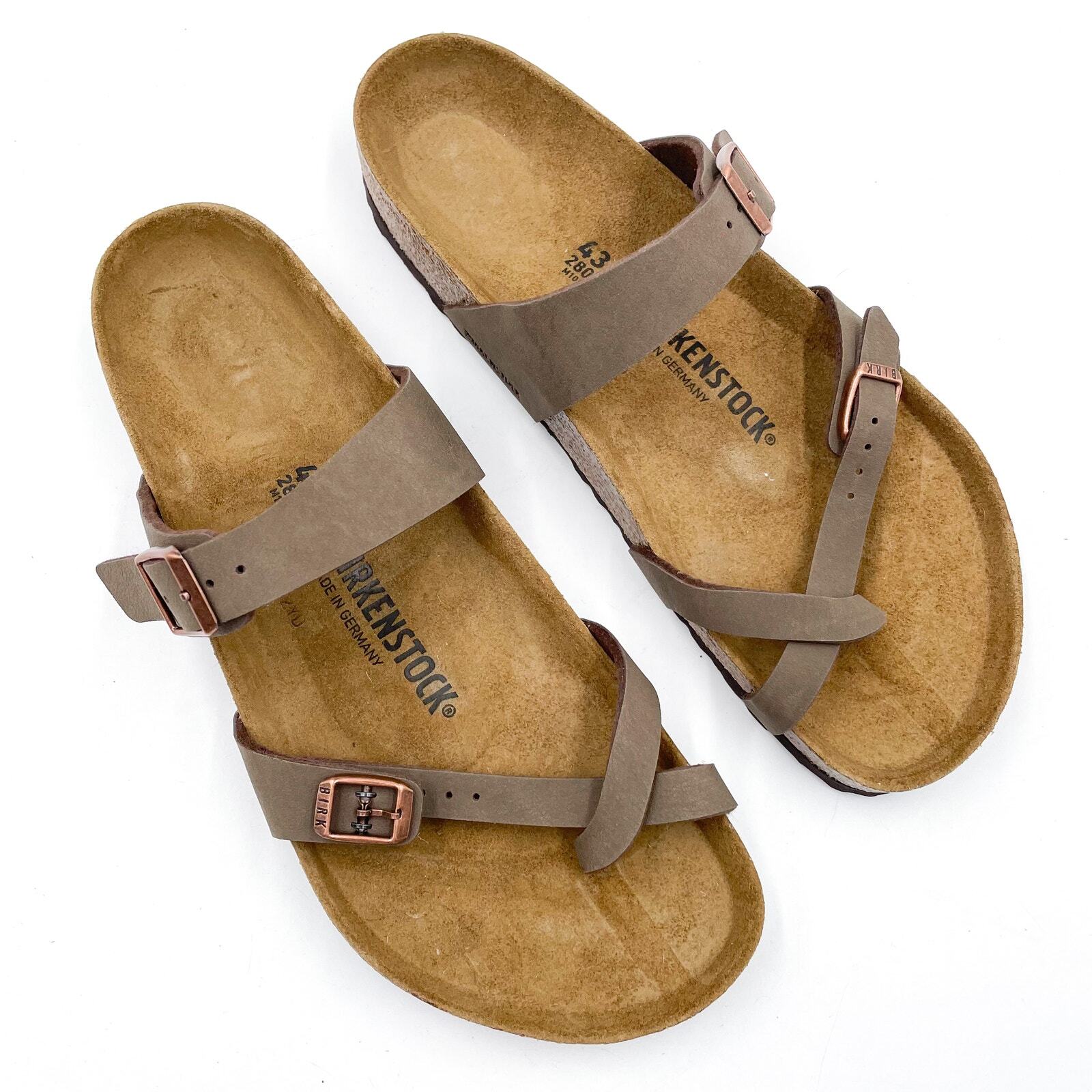 Birkenstock Mayari Sandals Mocca Brown Birko-Flor Strap Sz 43 / 10 US Men’s