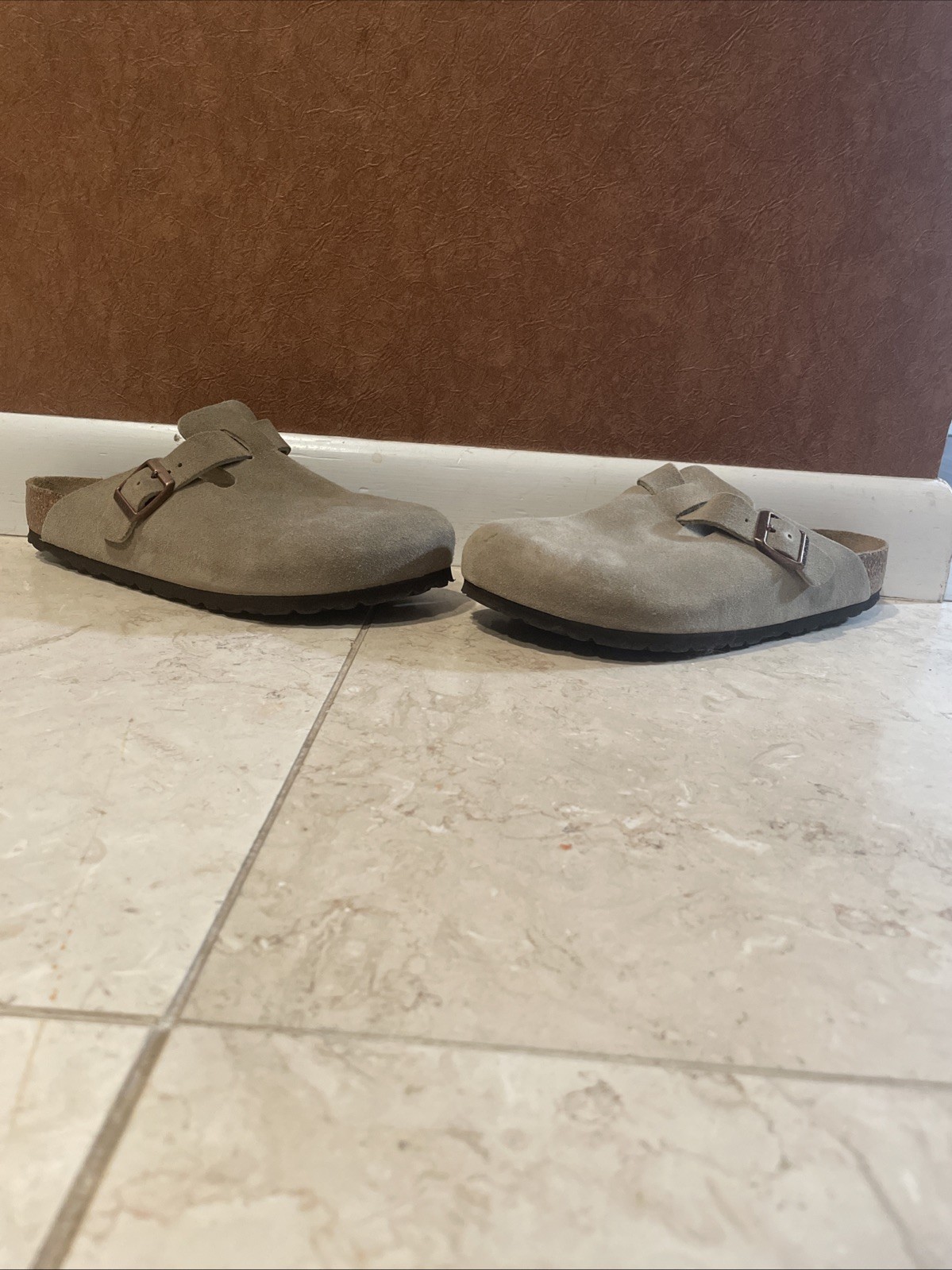 Birkenstock Unisex Boston Clogs Size W8/M6 Slip-On Leather Comfort Flat Buckle