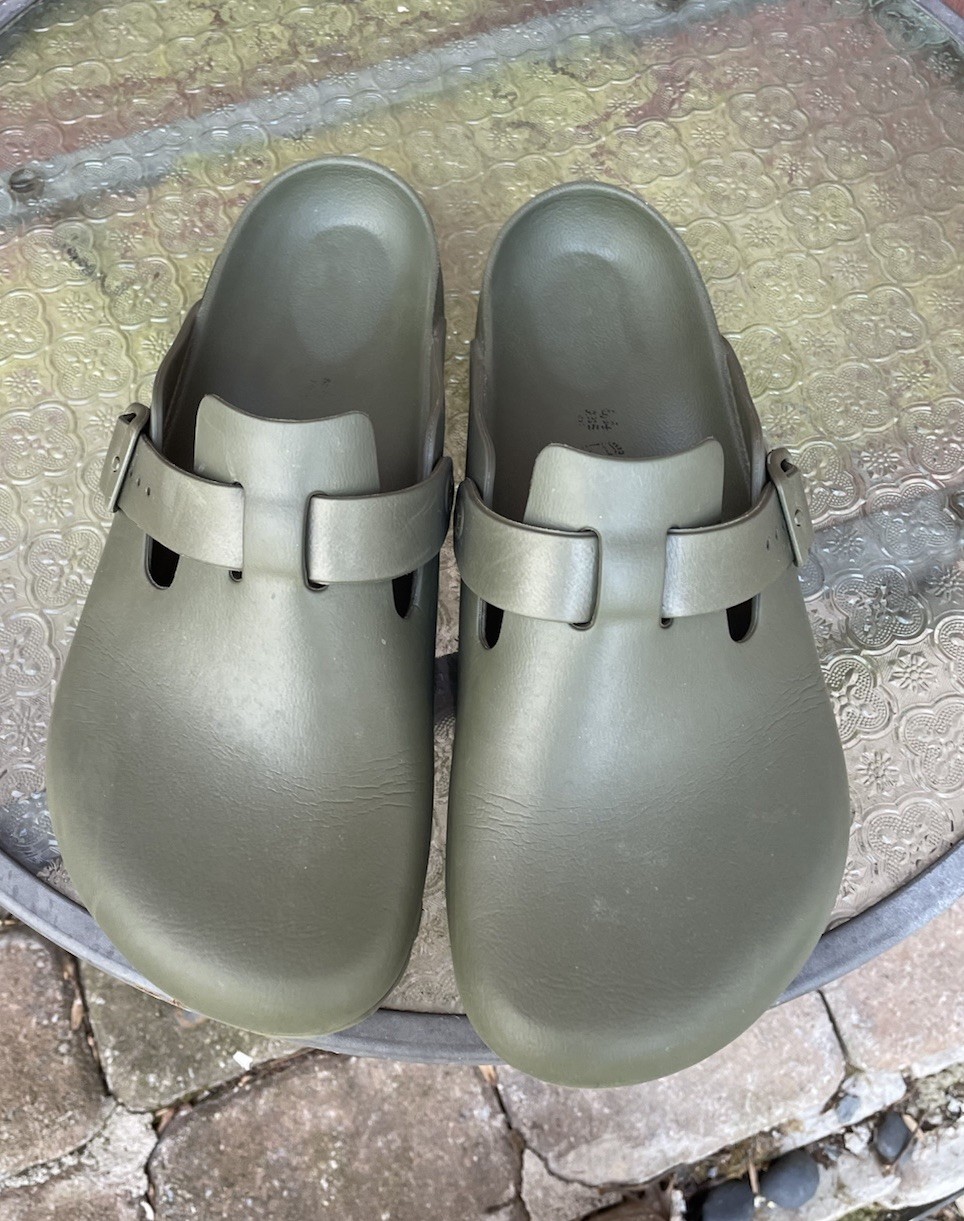 Birkenstock Boston Eva Sandals Size 44 Men’s Khaki Green