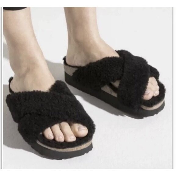 Birkenstock Papillio Daytona Shearling Platform Sandals Women’s EU 36 US 5- 5.5