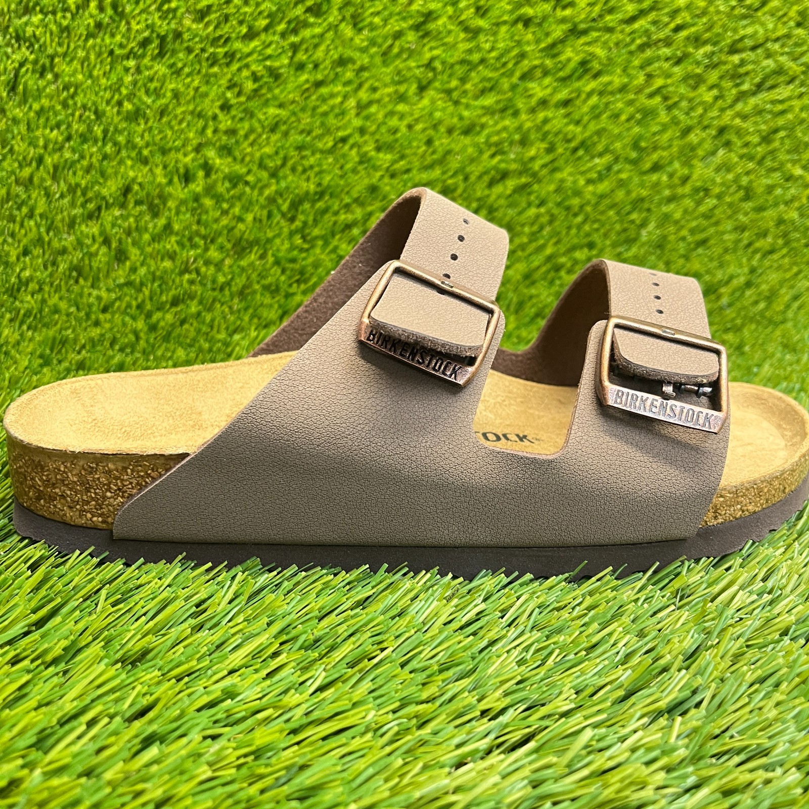 Birkenstock Arizona Birko-Flor Womens Size 8 Mocha Brown Beach Outdoor Sandals