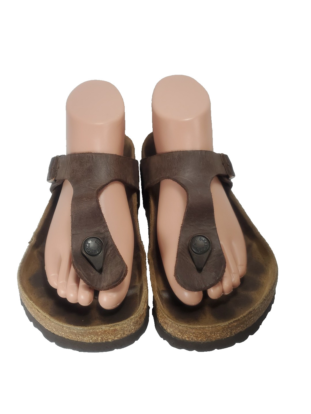 Birkenstock Women Gizeh Thong Sandal Habana Brown Oiled Leather EU 38 US 7-7.5 M