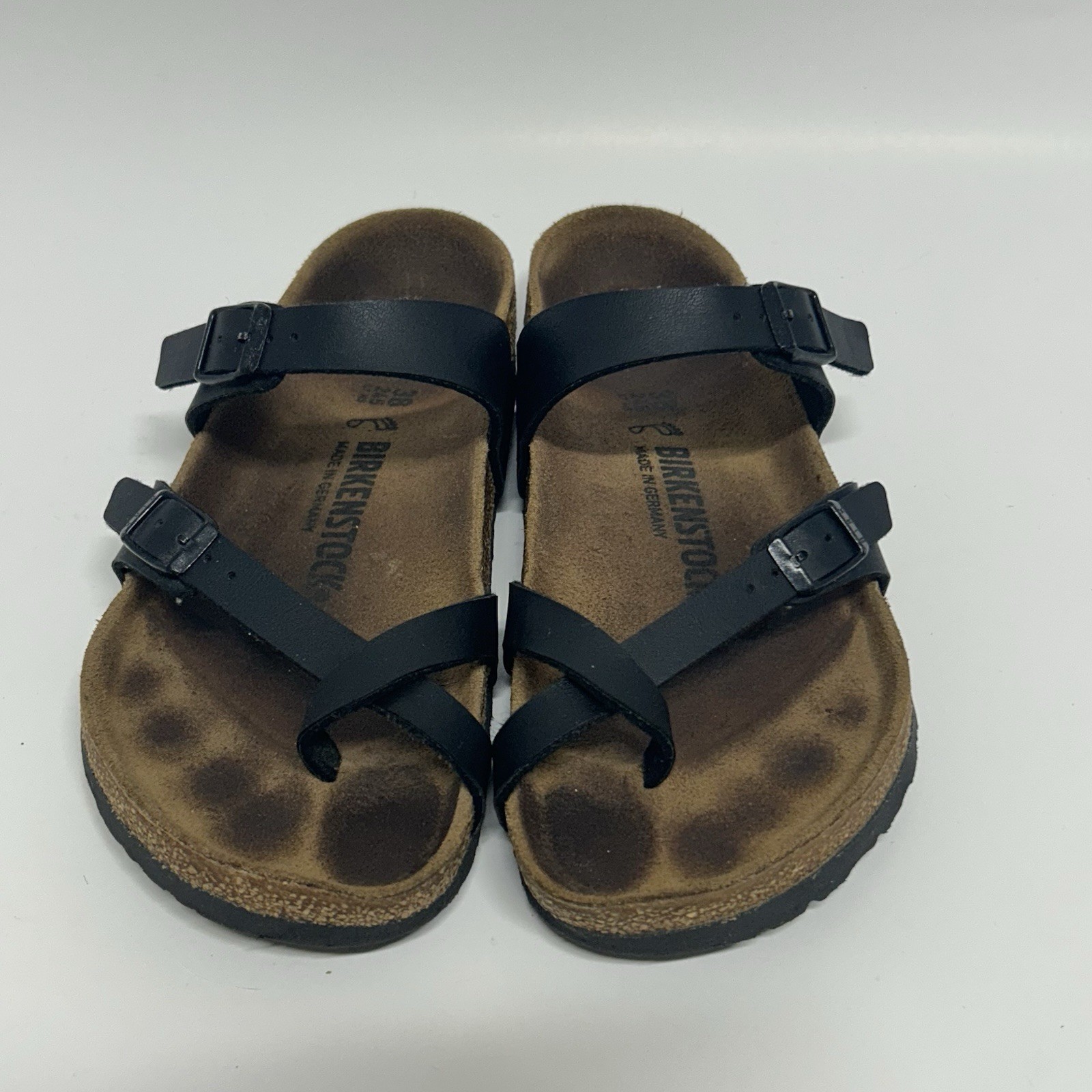 Birkenstock Mayari Black Strap Leather Sandals Shoe EU 38 Women’s 7 US