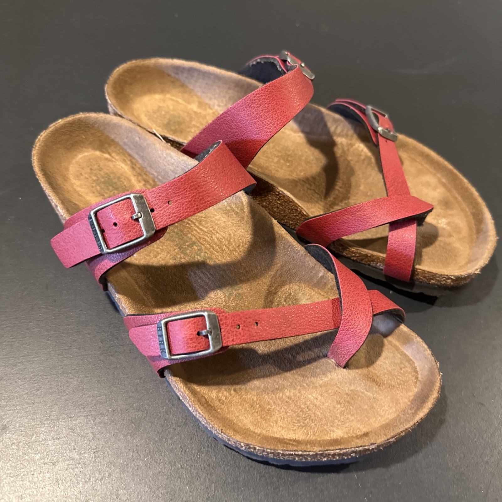 Birkenstock Mayari Red Vegan Leather Women’s Sandals