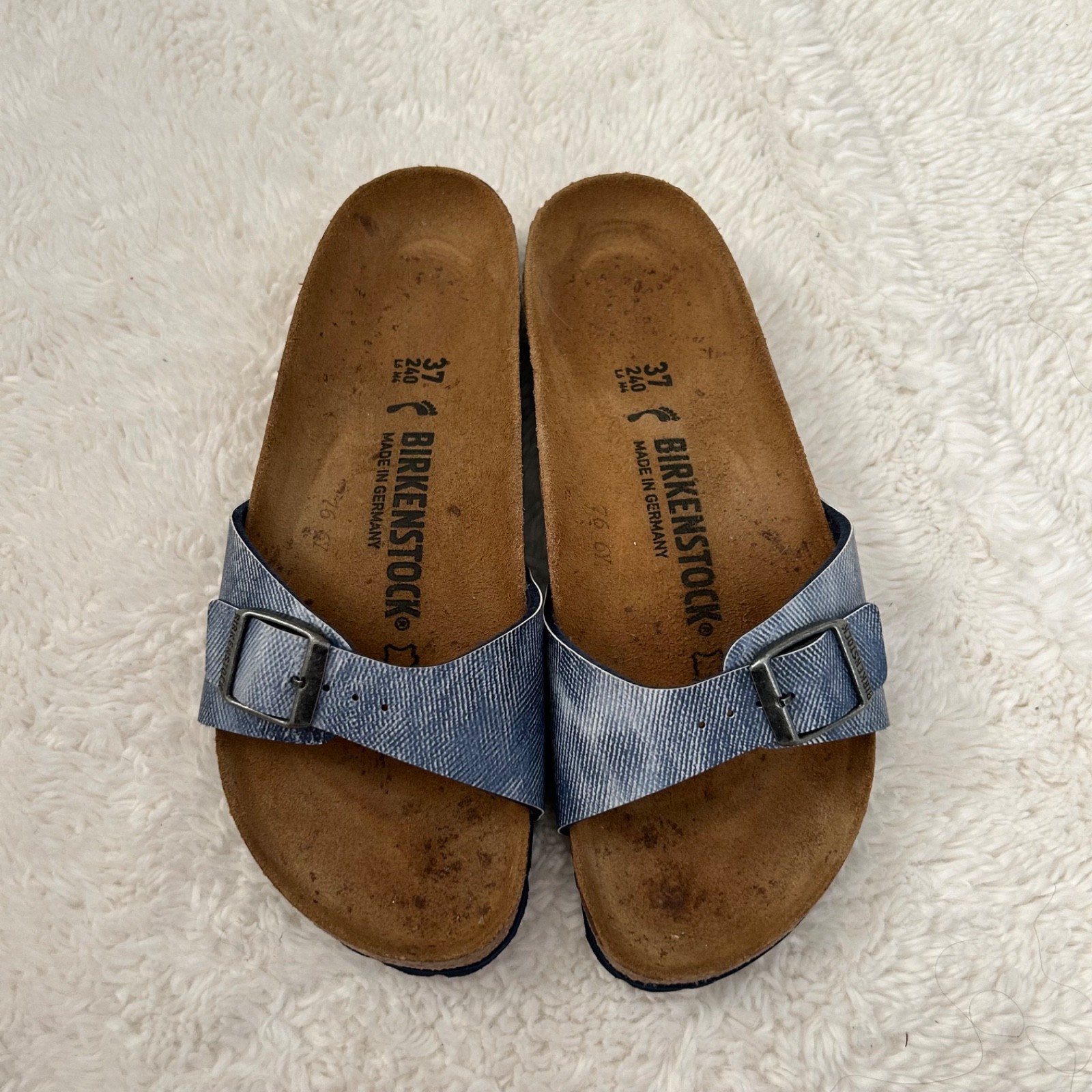 Birkenstock Madrid Women’s Slide Sandals – Blue, 6.5 Bohemian/Clean/Cottage Core